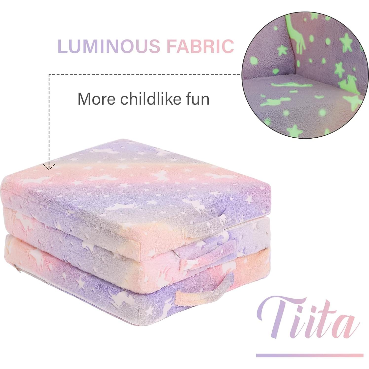 Colchón Trifold Tiita para Niños 144.78x55.88 cm Brilla en la Oscuridad