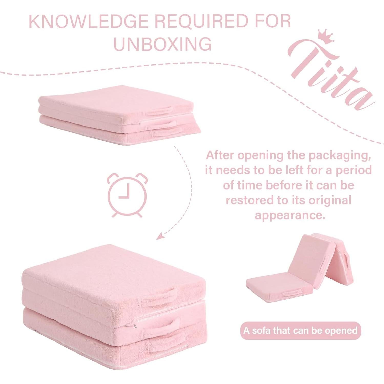 Colchón Trifold Tiita para Niños 144.78x55.88 cm Brilla en la Oscuridad