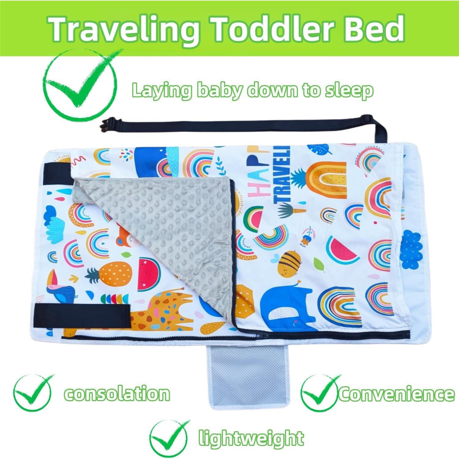 Cama de avión portátil para niños - Extensor de asiento blanco