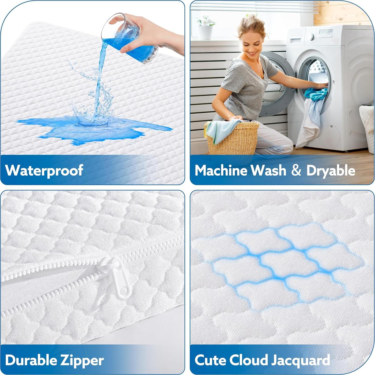 Colchón Goleem para Pack n Play 96.5x66cm, Almohadilla Impermeable