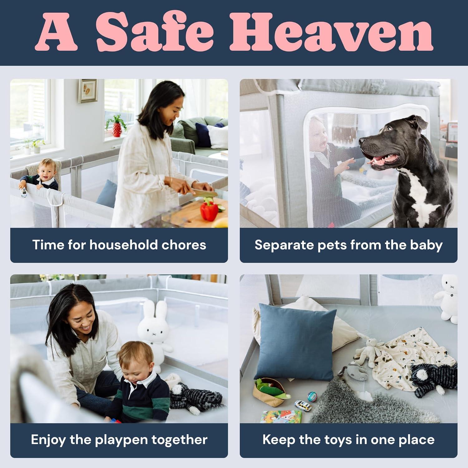 Parque Infantil Todale 178x150cm - Seguro y Portátil para Niños