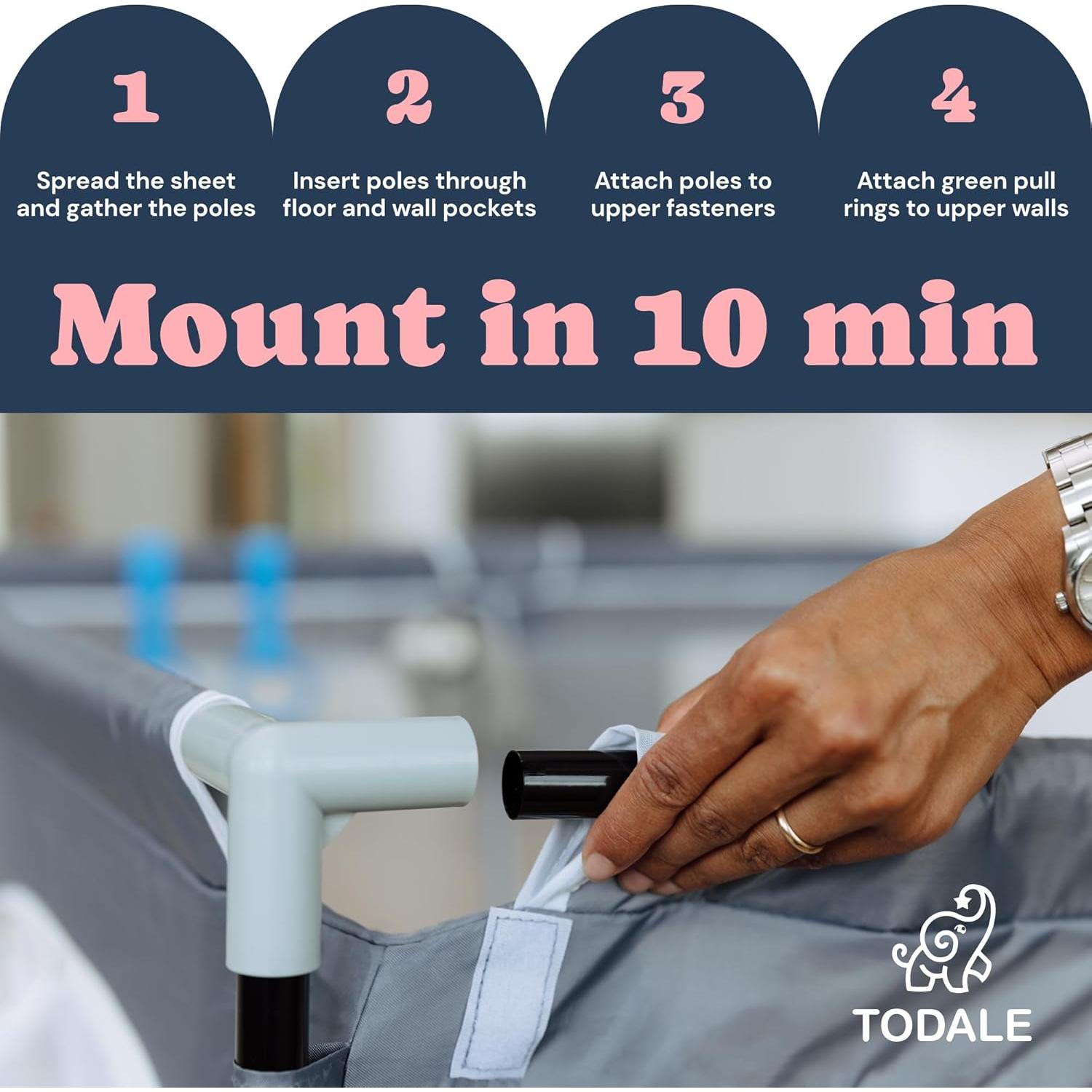 Parque Infantil Todale 178x150cm - Seguro y Portátil para Niños