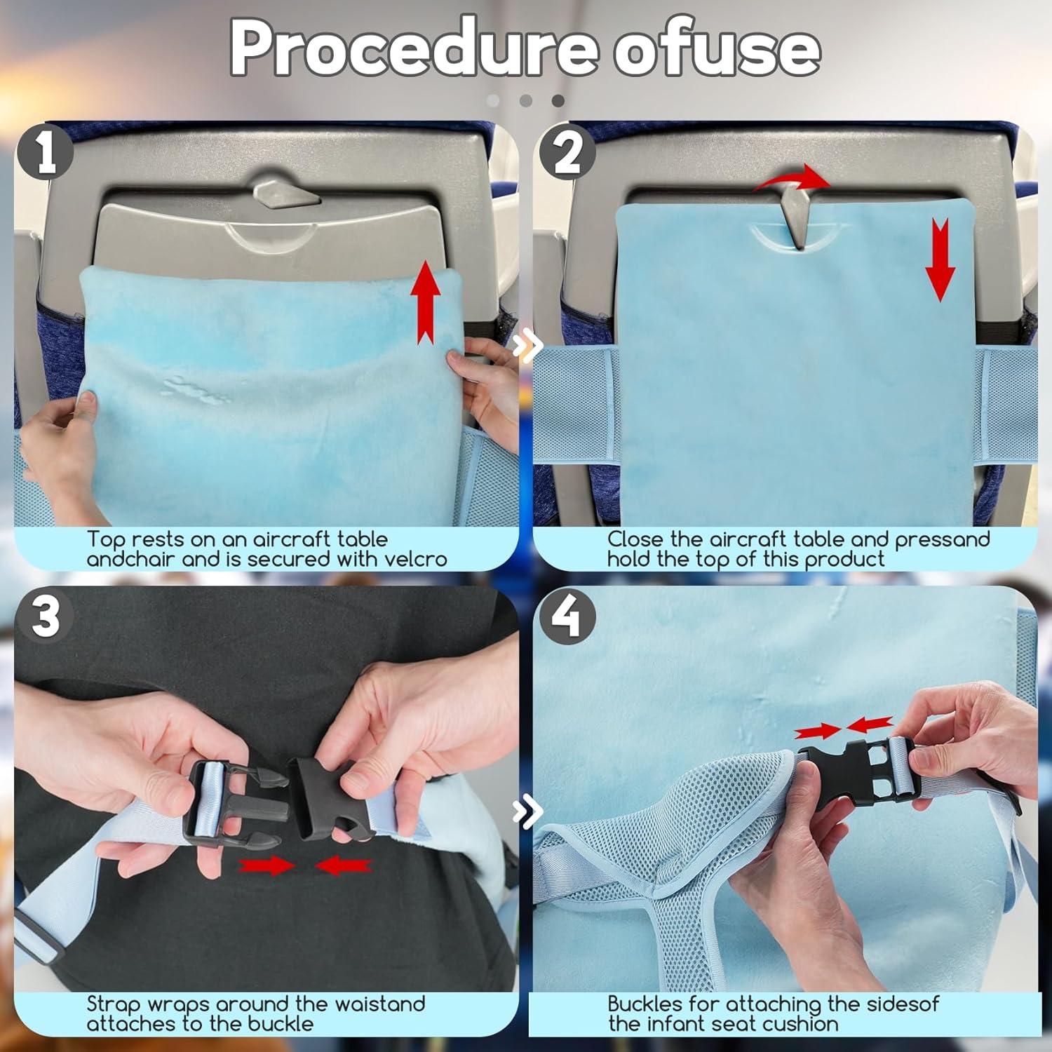 Cama de avión portátil LoTanop para bebés 1-12 meses