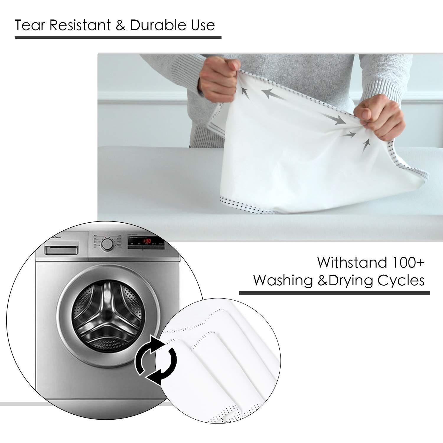 Forros de Cambiador Impermeables TILLYOU 6 Piezas Algodón Blanco