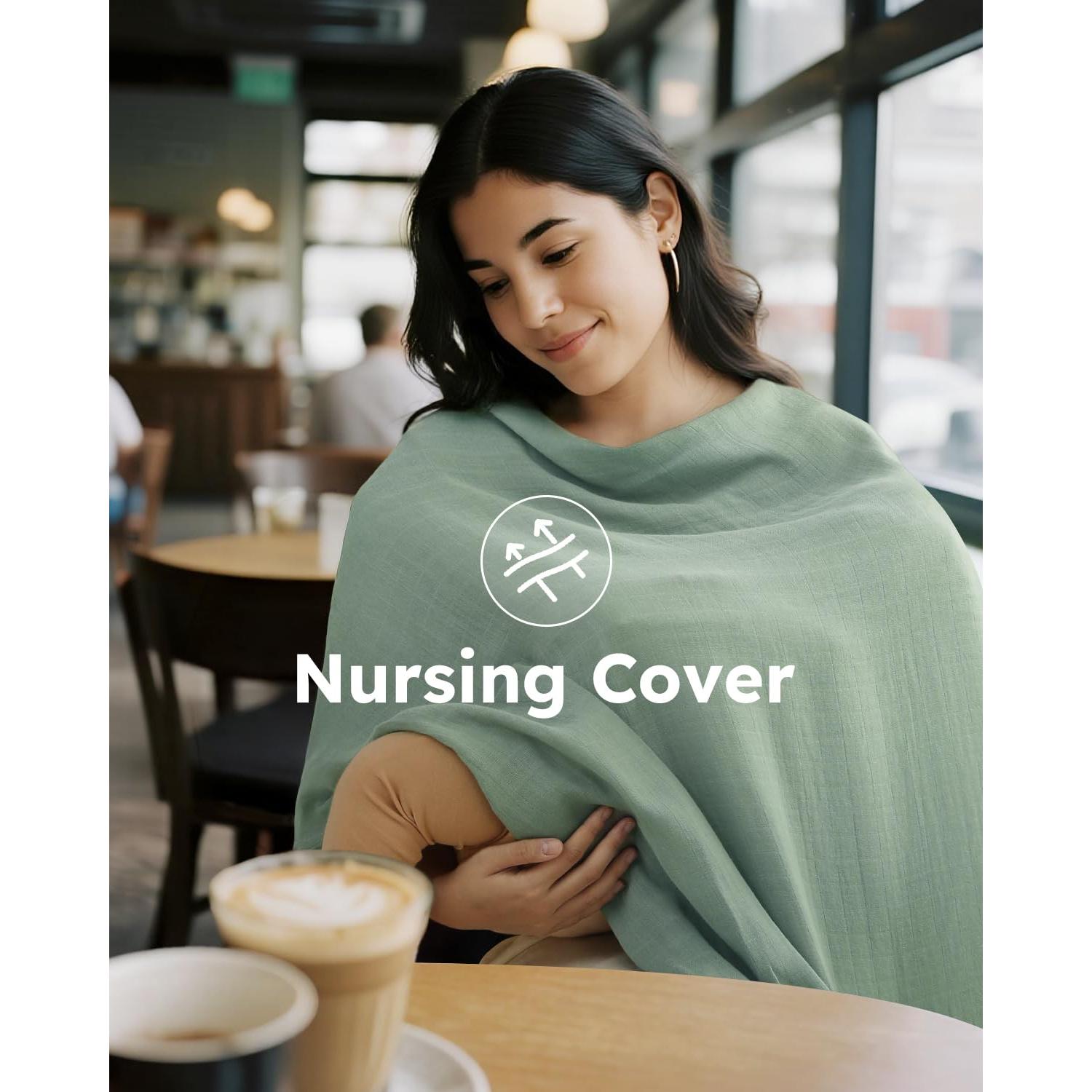 Mantas de Muselina Orgánicas Yoofoss 120x120 cm Suaves y Transpirables