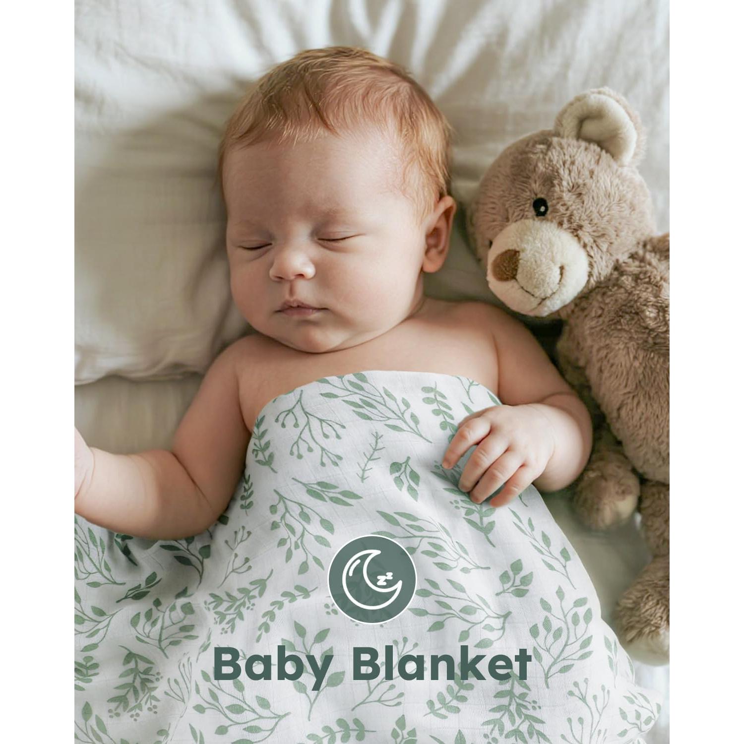 Mantas de Muselina Orgánicas Yoofoss 120x120 cm Suaves y Transpirables