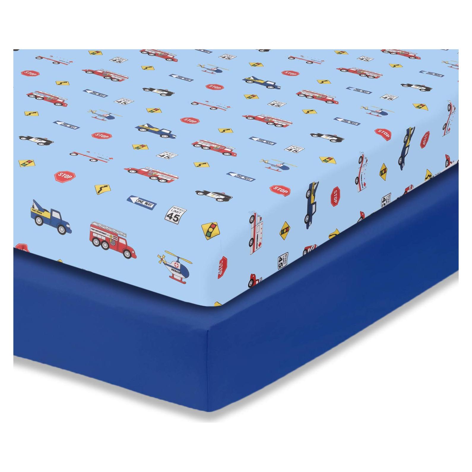 Juego de 2 Sábanas Ajustables Everyday Kids - Microfibra Azul