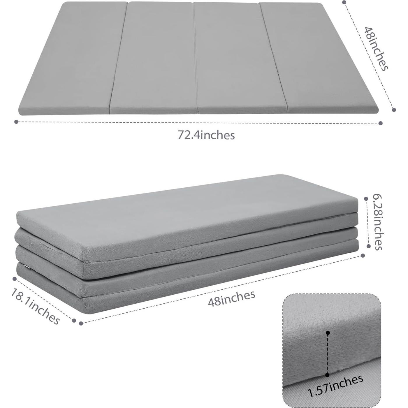 Colchón Futón Plegable MeMoreCool 1.83x1.22m para Niños