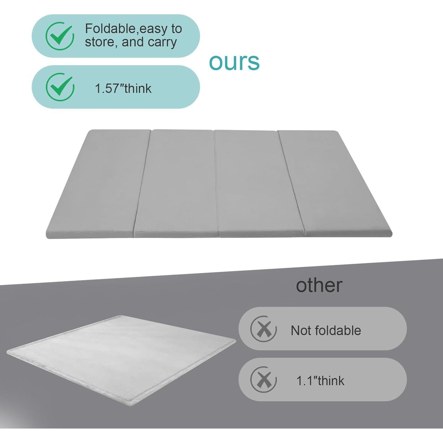 Colchón Futón Plegable MeMoreCool 1.83x1.22m para Niños