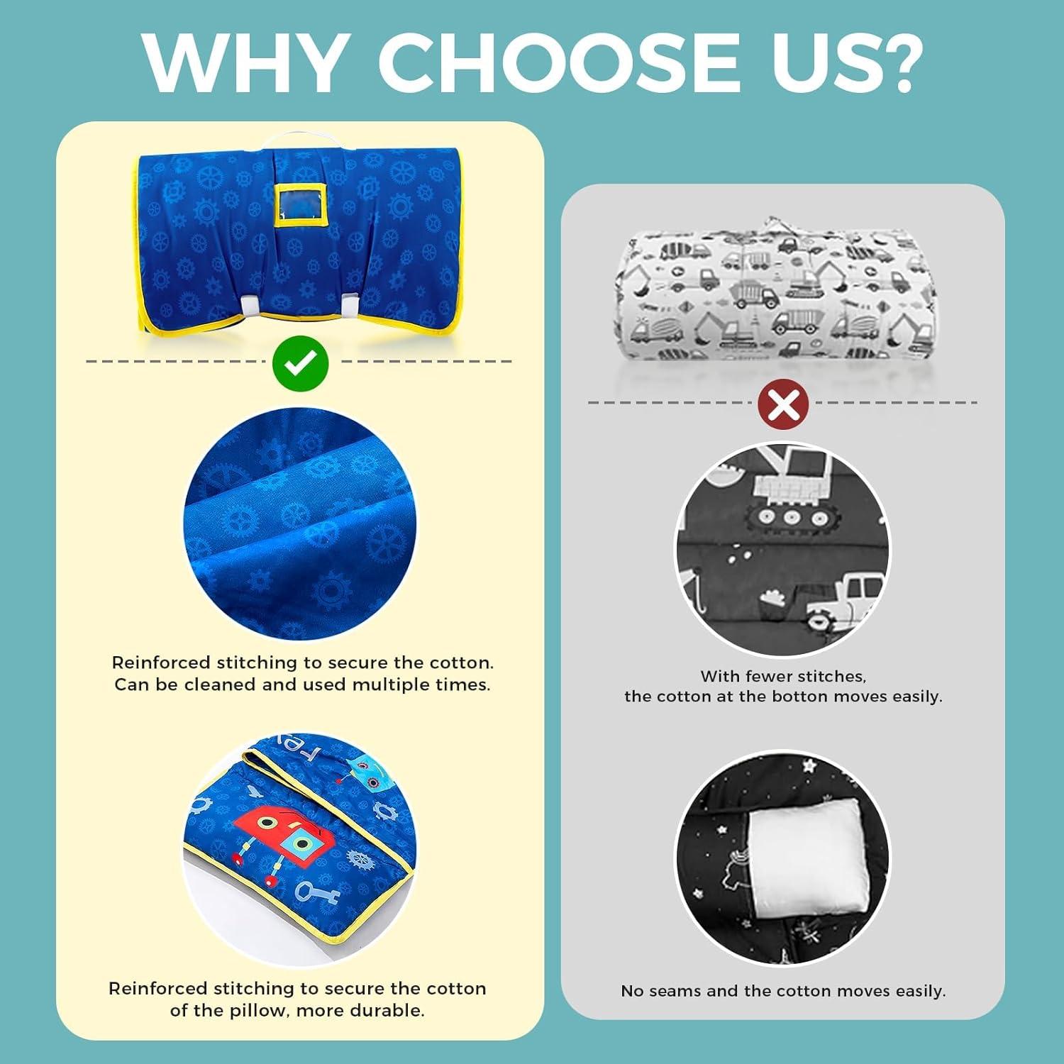 Colchoneta para Siesta Fexnium con Almohada y Manta 135x53cm