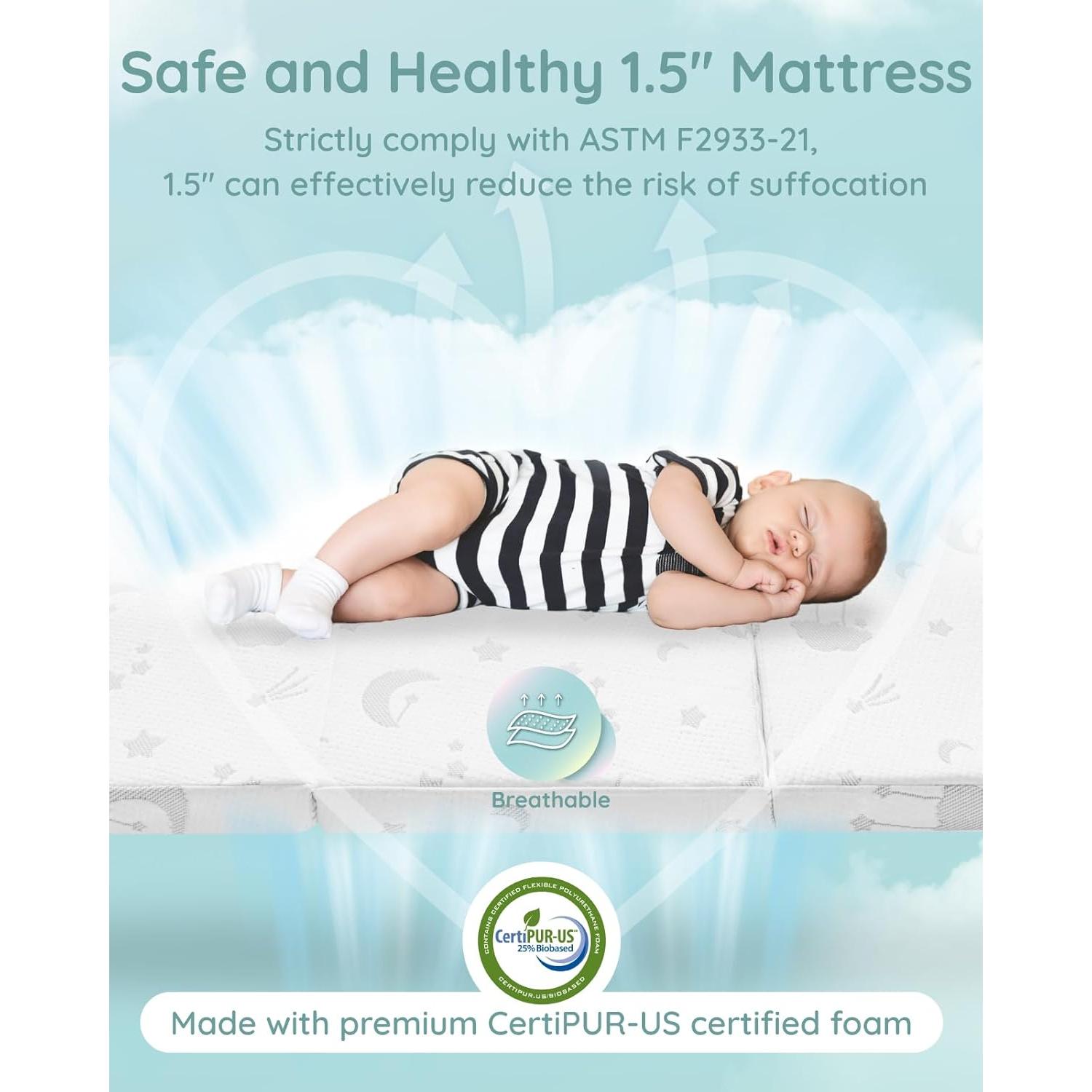 Colchón Pack and Play Lilian&Gema 96.5x66cm Espuma Premium