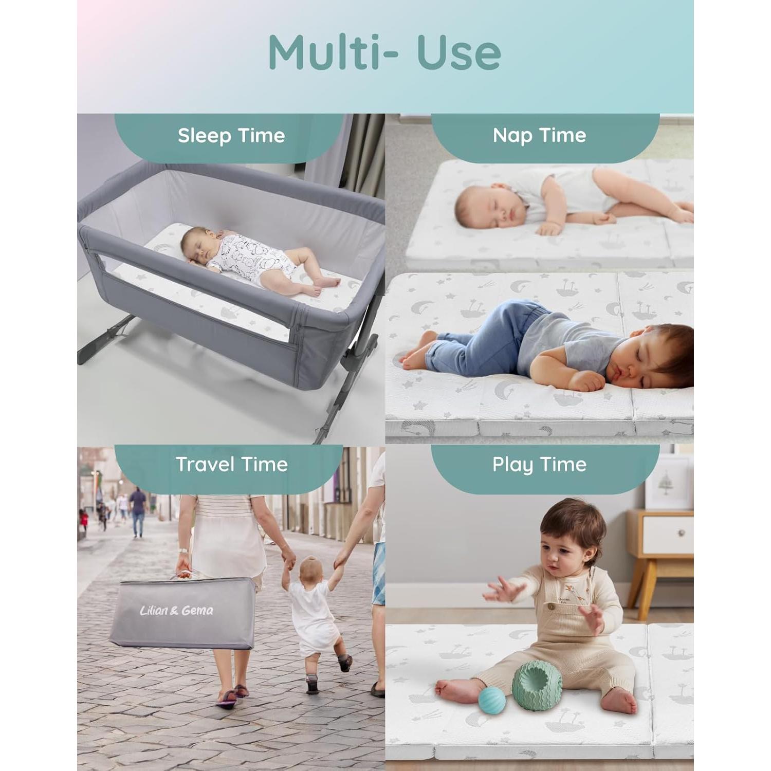 Colchón Pack and Play Lilian&Gema 96.5x66cm Espuma Premium