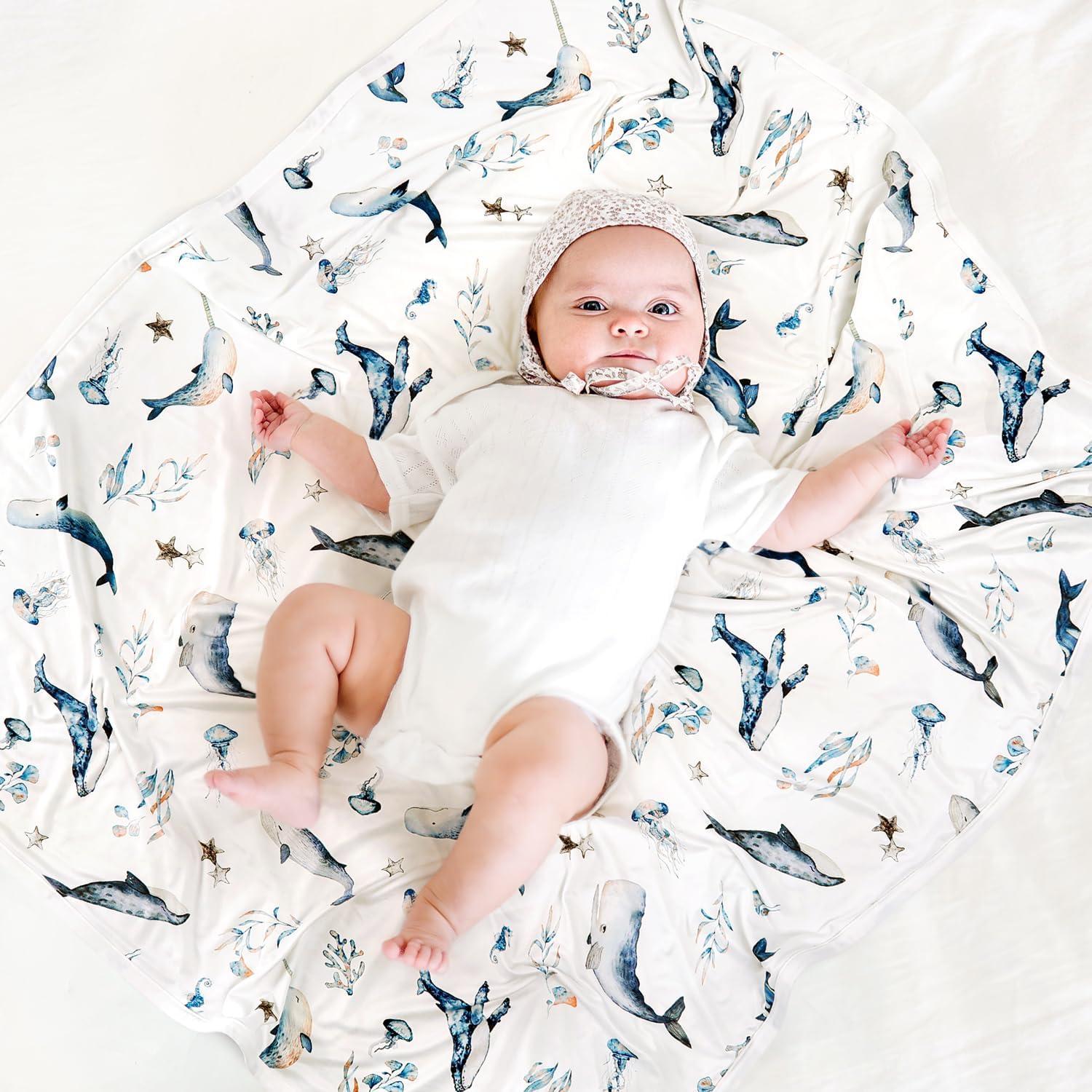 Manta de Envolver para Bebés GRSSDER 86x112 cm Doble Capa