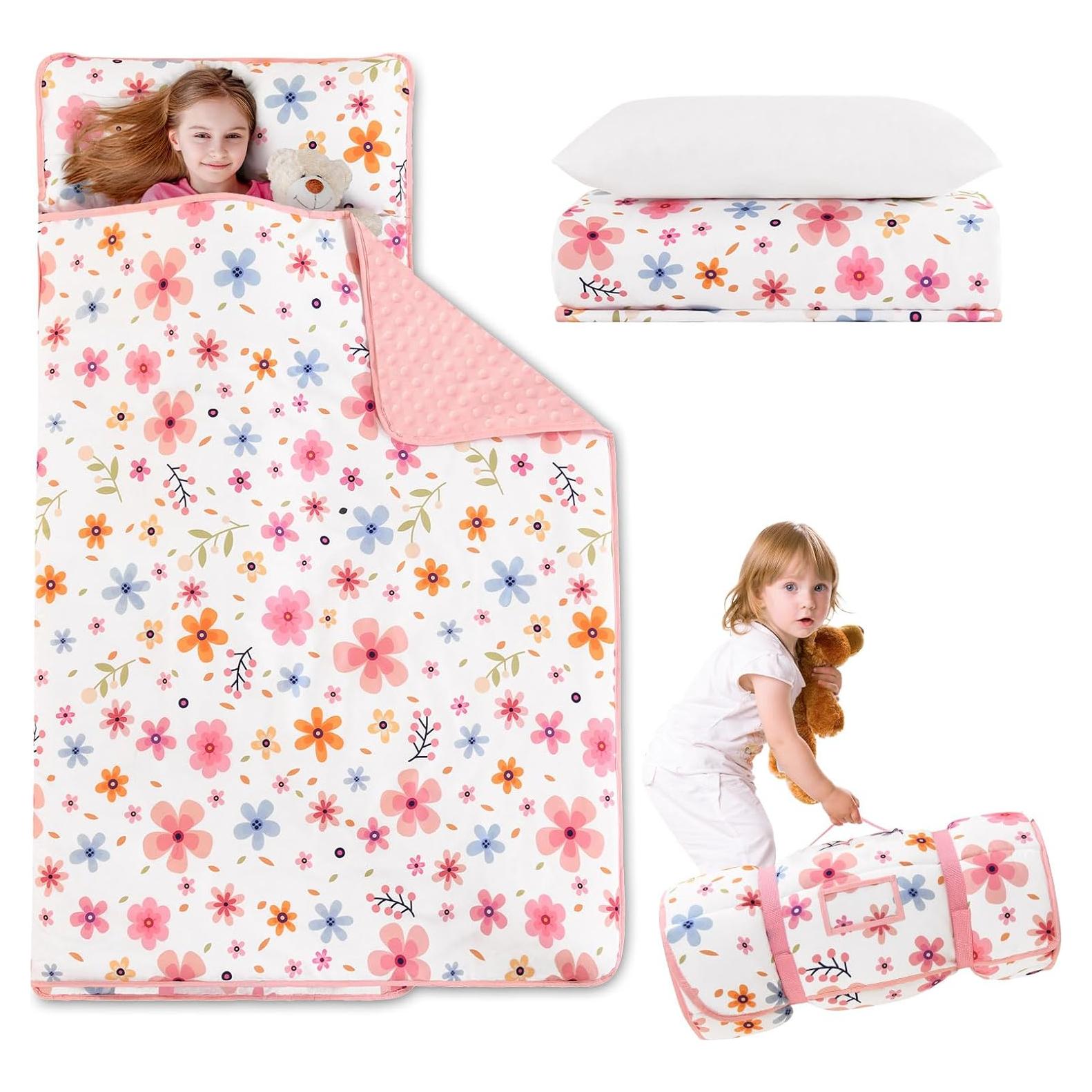 Esterilla de Siesta Floral Cozyholy 140x58 cm con Almohada
