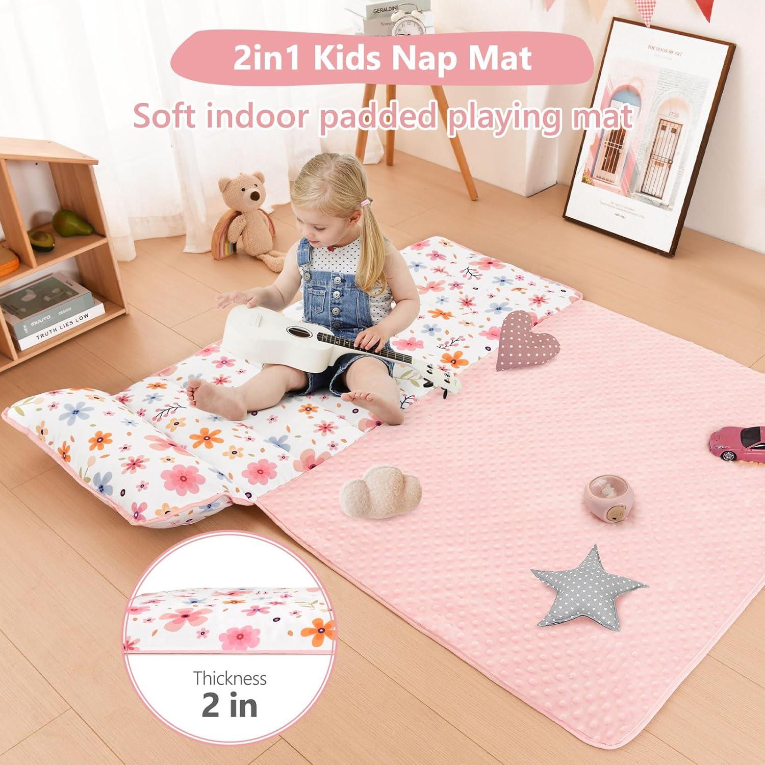 Esterilla de Siesta Floral Cozyholy 140x58 cm con Almohada