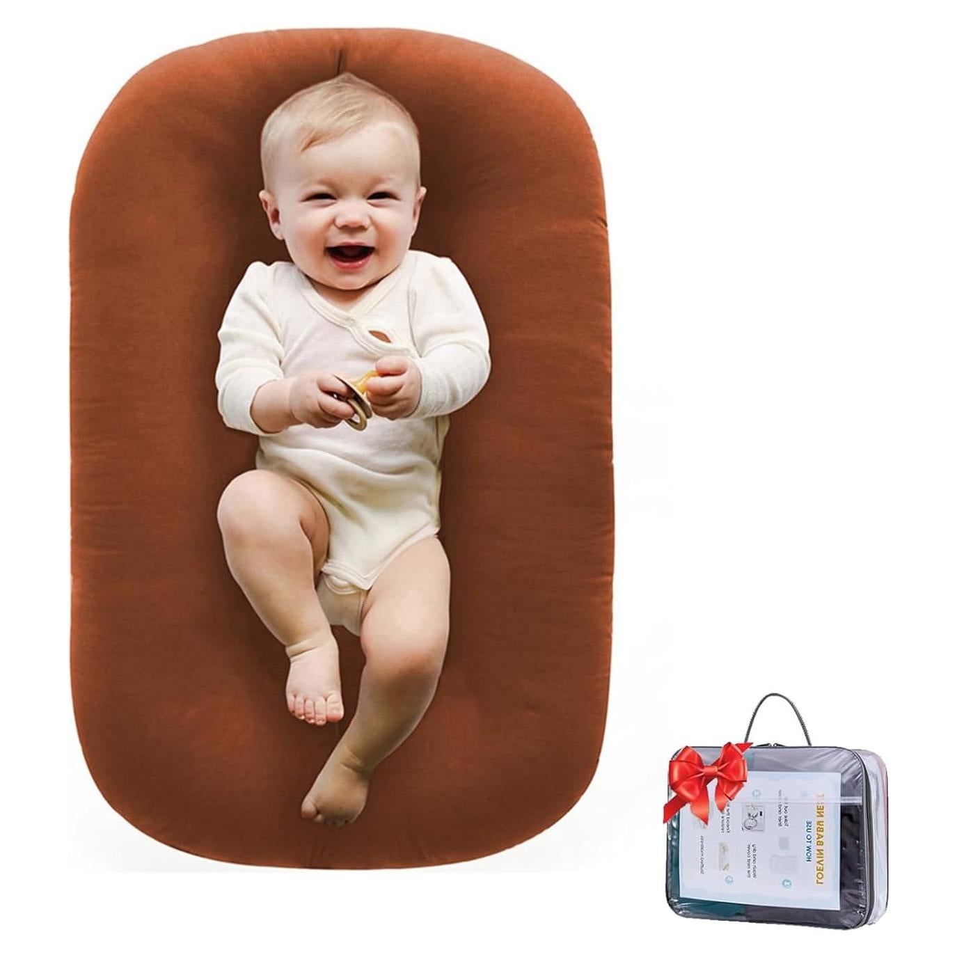 Cuna para Bebés Loevin Café 75x45 cm Algodón Lavable