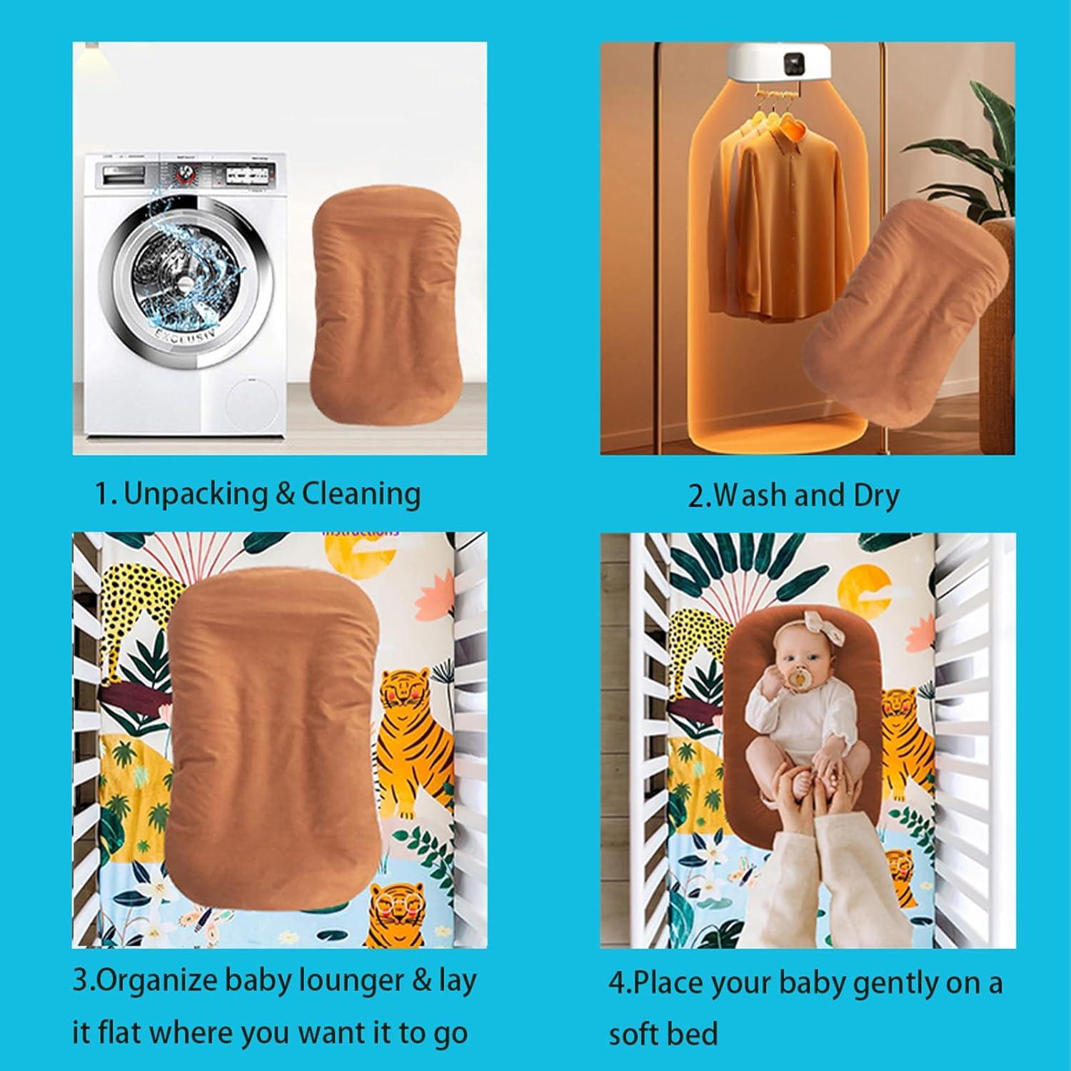 Cuna para Bebés Loevin Café 75x45 cm Algodón Lavable