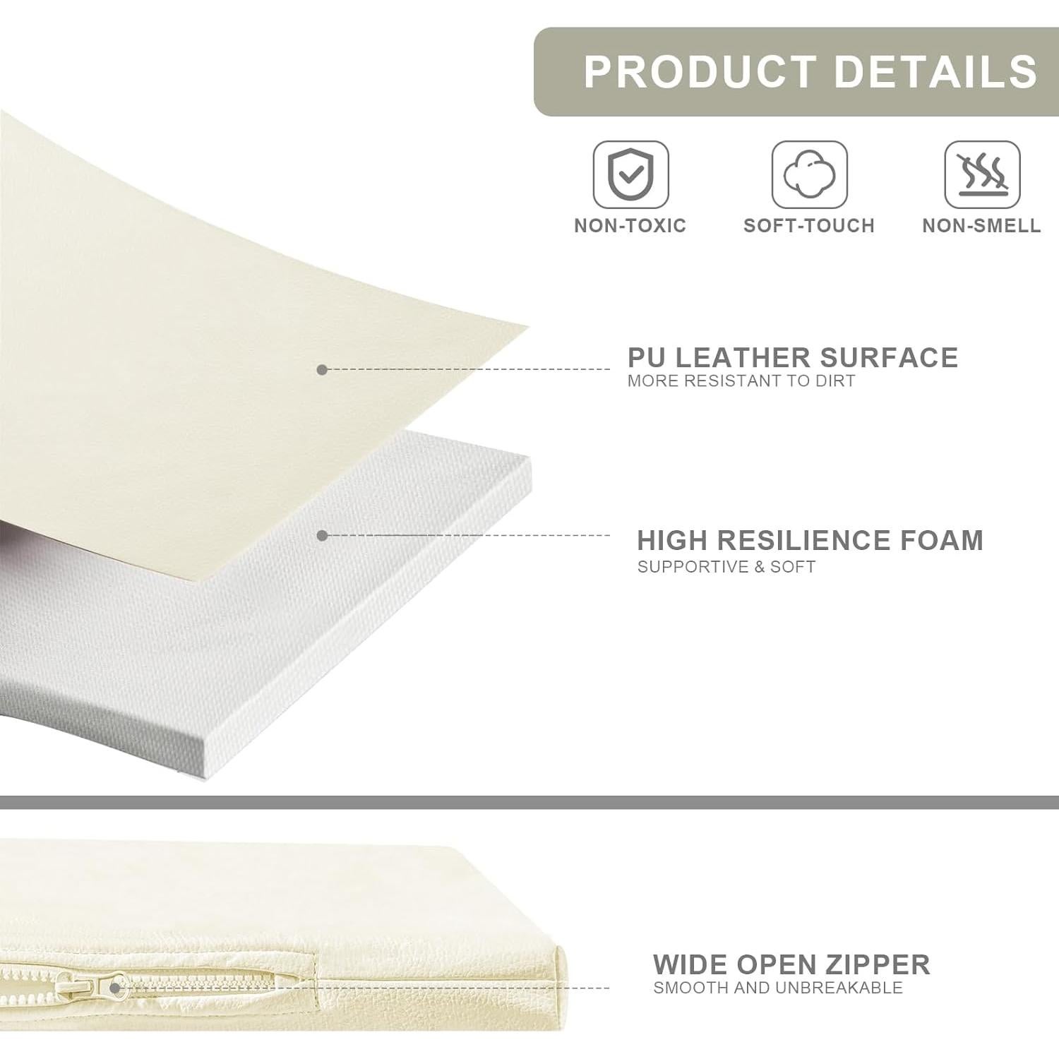 Alfombra de Juego para Bebé Beige - 121.9x121.9 cm Suave y Antideslizante