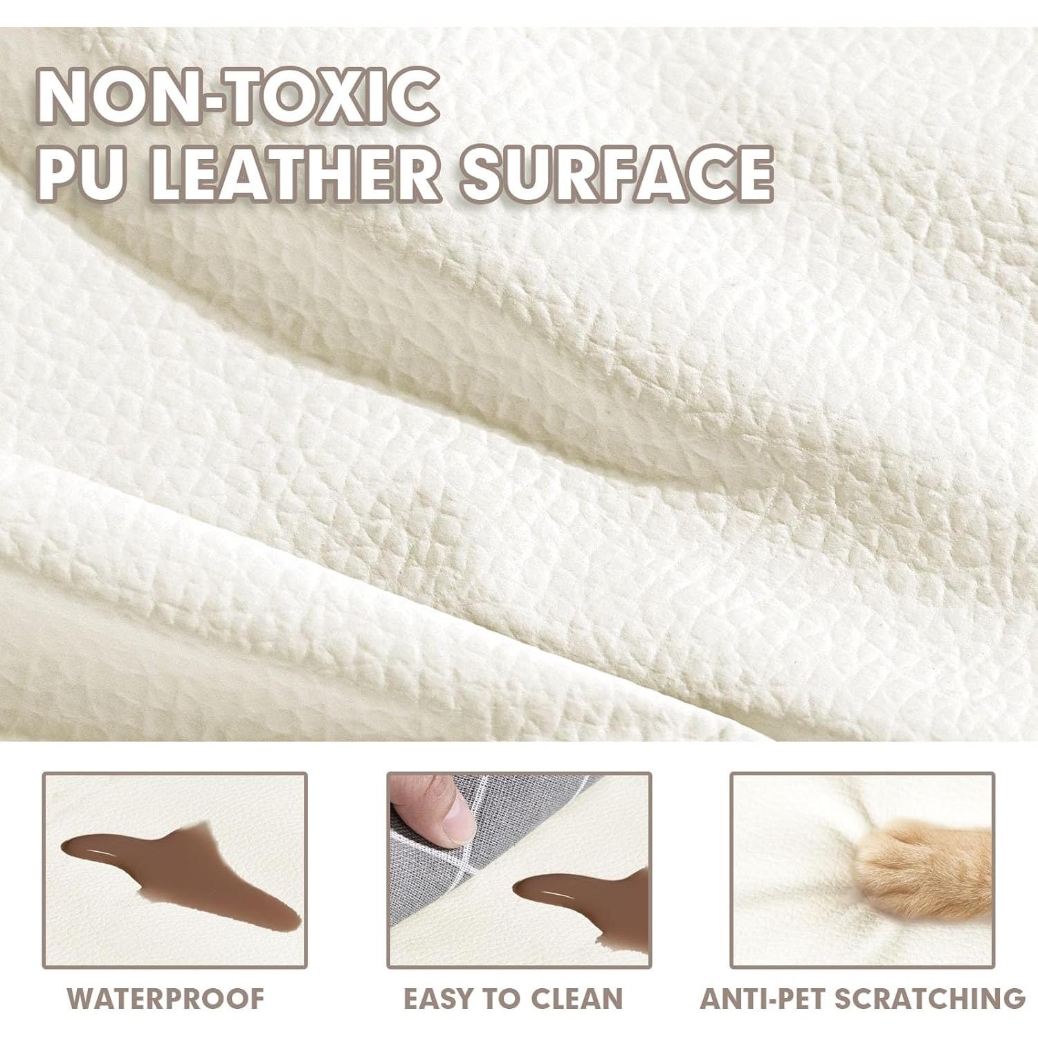 Alfombra de Juego para Bebé Beige - 121.9x121.9 cm Suave y Antideslizante