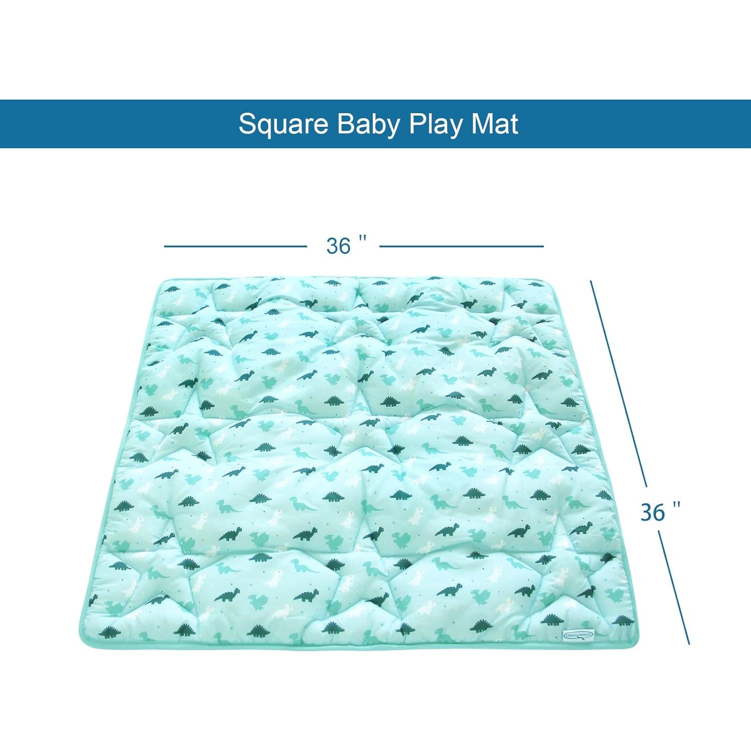 Alfombra de Juego para Bebés 91x91 cm Dinosaurio Antideslizante