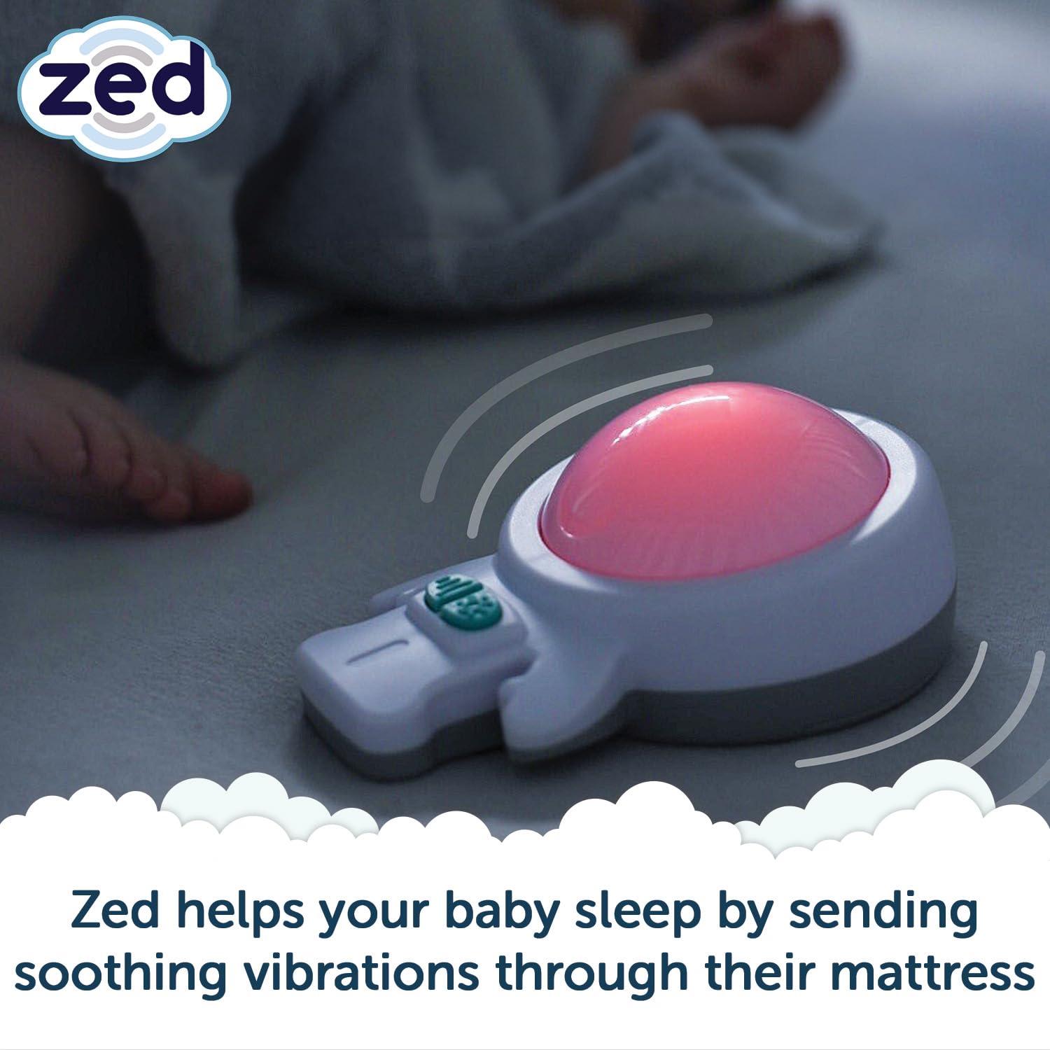 Zed by Rockit - Baby Sleep Aid Helps Your Baby Sleep, 6 Vibration Modes and Calming Red Light, Place on Any Mattress, Suitable for Cribs, Moses Baskets, Cots and Beds from Newborn