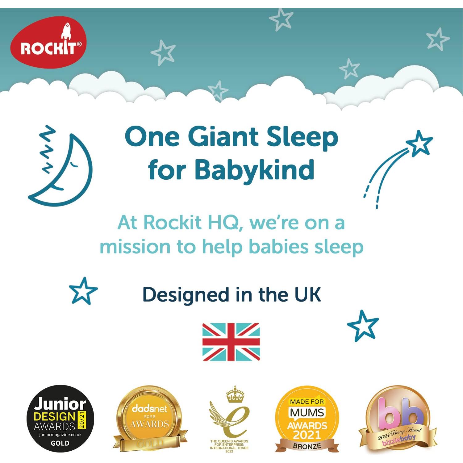 Zed by Rockit - Baby Sleep Aid Helps Your Baby Sleep, 6 Vibration Modes and Calming Red Light, Place on Any Mattress, Suitable for Cribs, Moses Baskets, Cots and Beds from Newborn