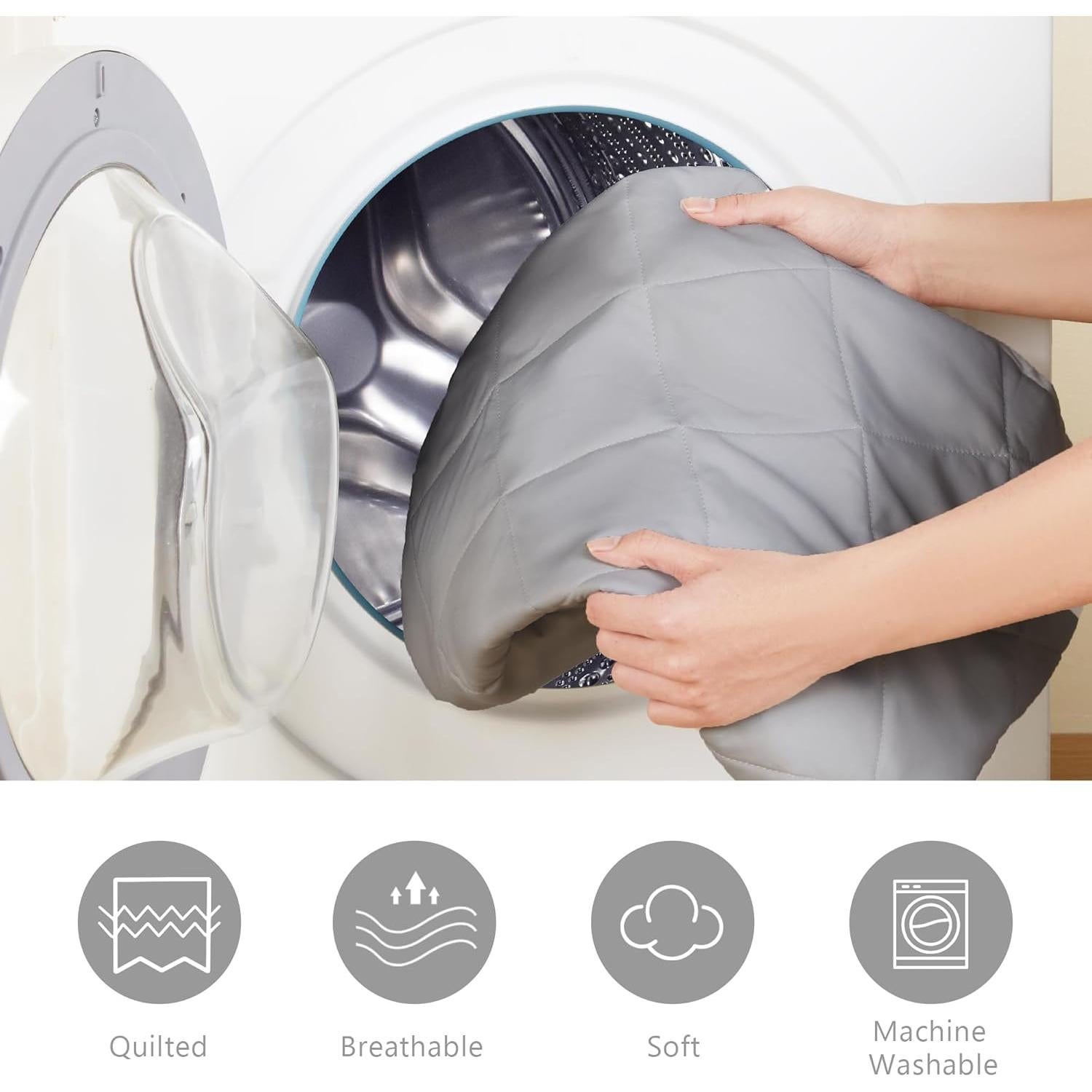 Sábana Ajustable TILLYOU para Pack and Play 99x68.6cm Gris