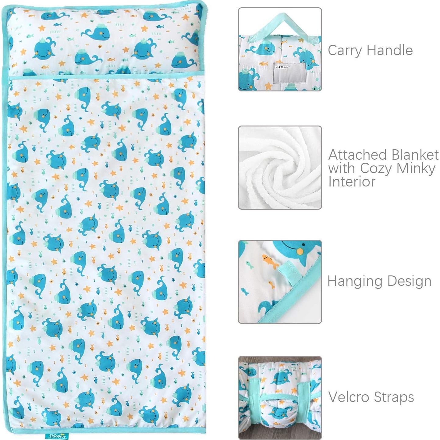 Colchoneta para Siesta Niños Biloban 127x53 cm con Almohada