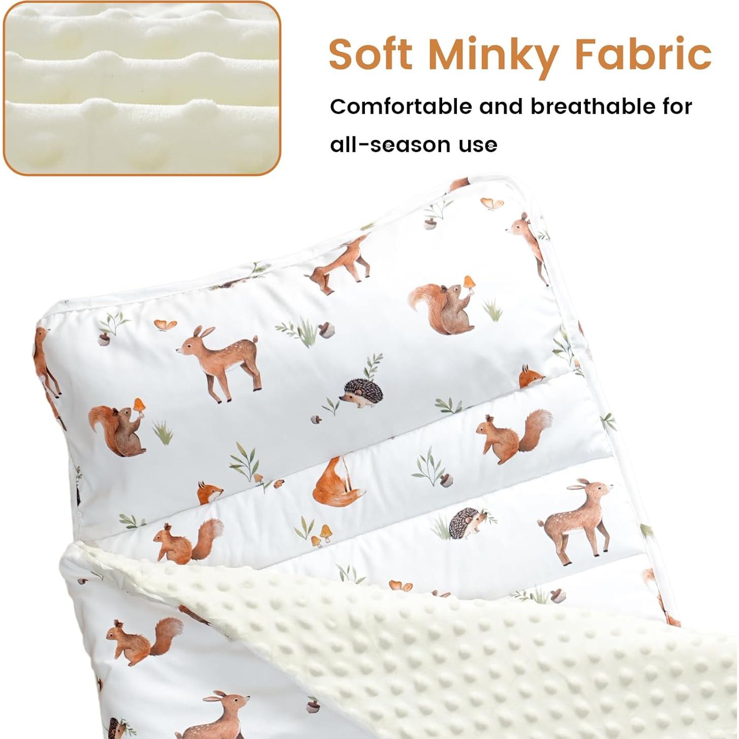 Manta de Siesta para Niños David 127x51cm Animales del Bosque