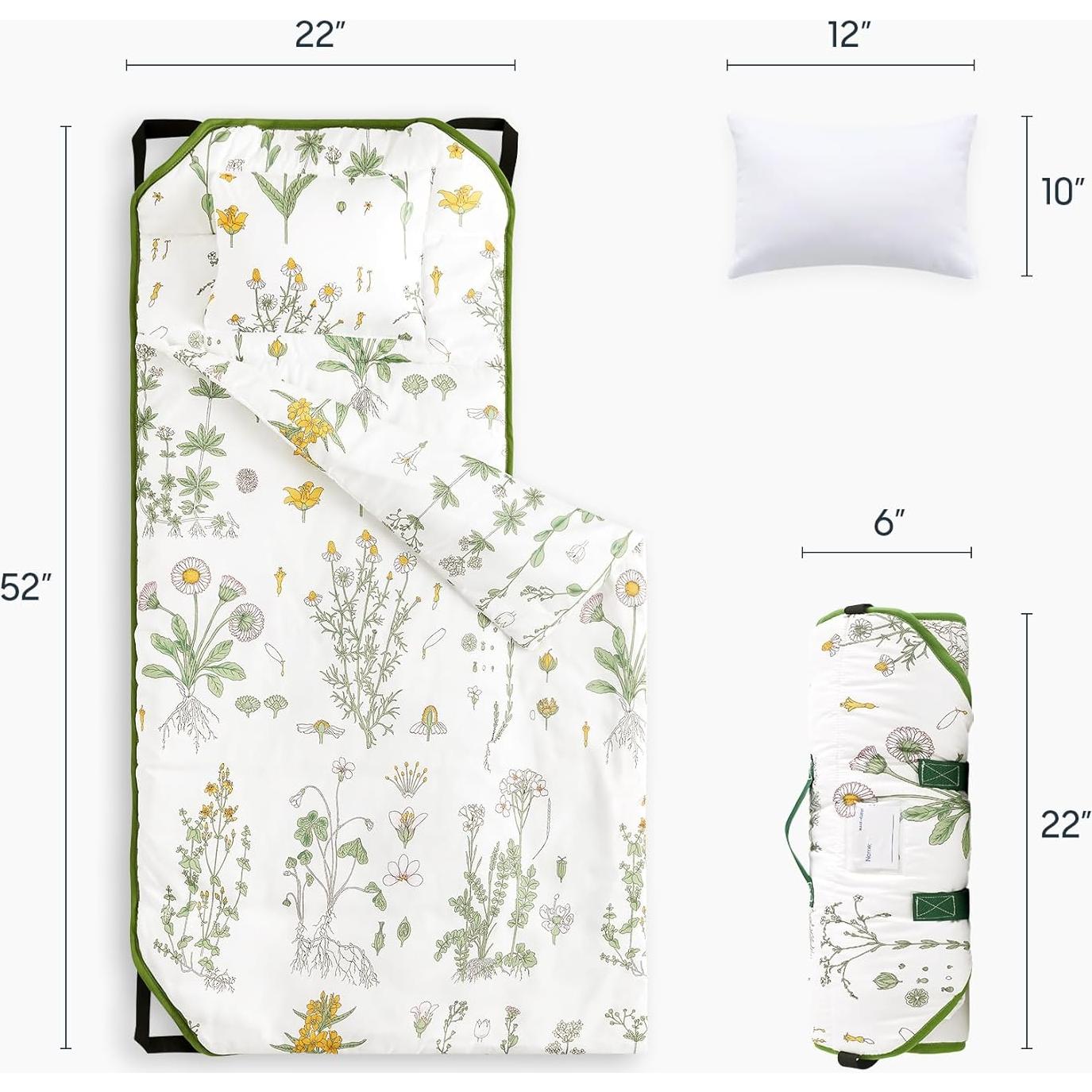 Esterilla de Siesta Despertar en Nube - Microfibra Floral para Niños