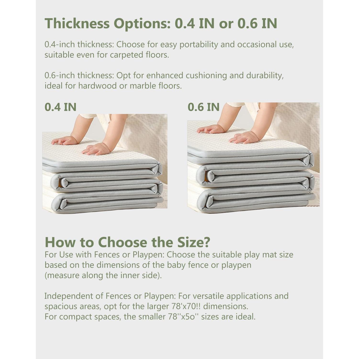 Alfombra de Juego Plegable BG-BABYGO 127x198 cm Impermeable