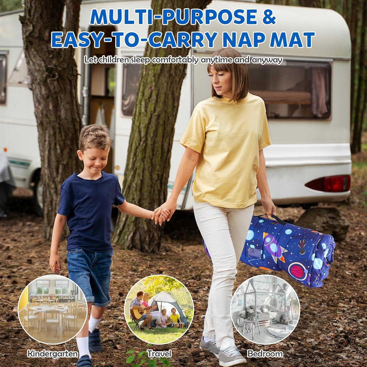 Colchoneta para Siesta Niños Orrhomi SD001 Azul Cohete