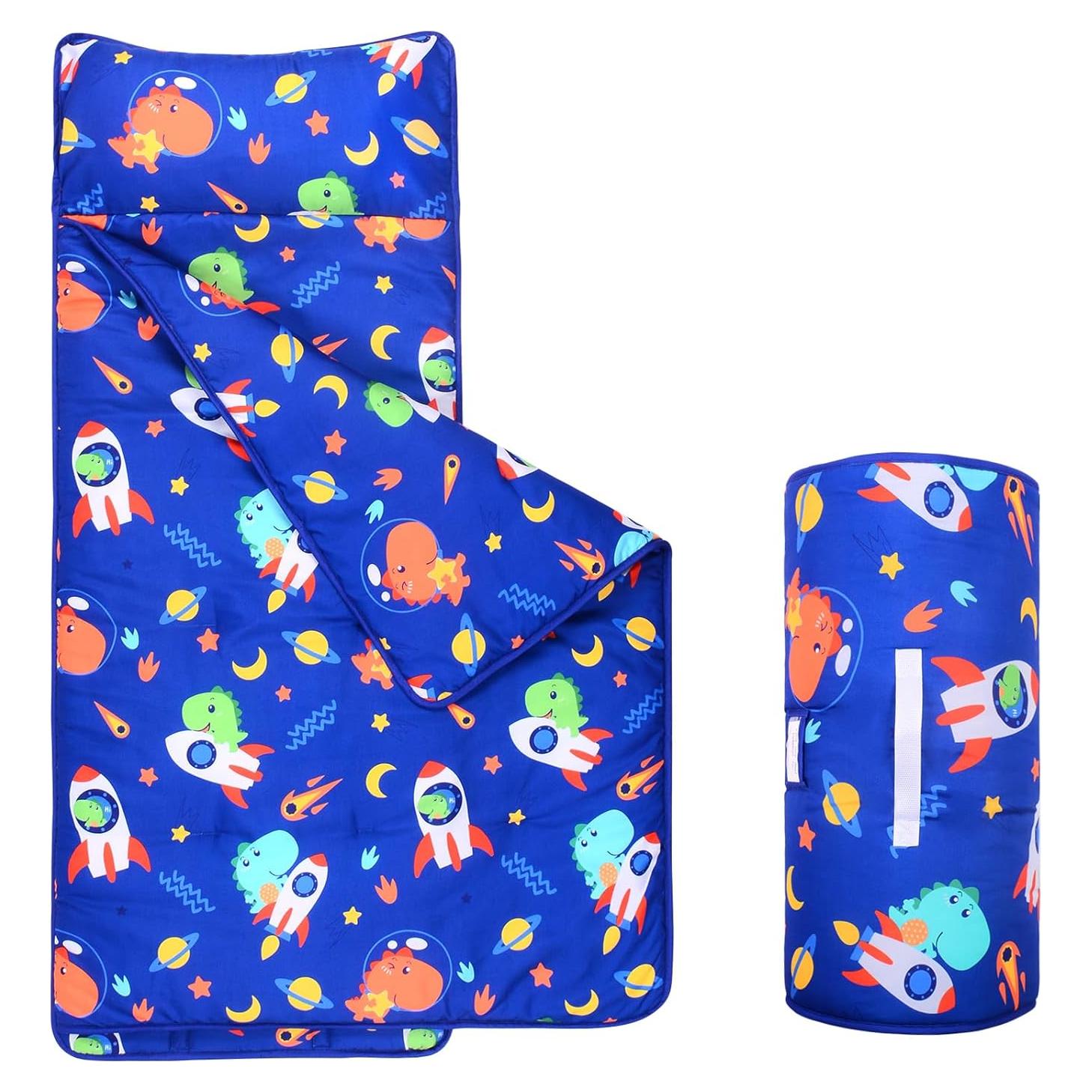 Mats de Siesta para Niños Dinosaurio 135x53cm con Almohada