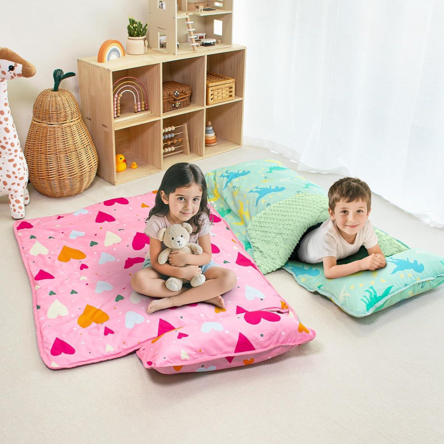 Alfombra de Siesta Beavtaens para Niños con Almohada y Manta 139.7x55.9cm