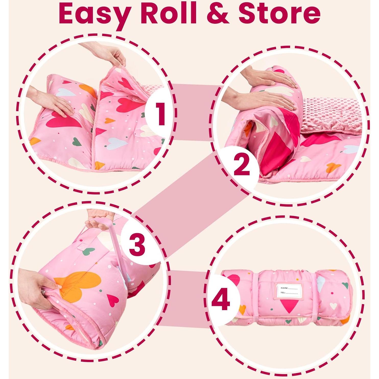 Alfombra de Siesta Beavtaens para Niños con Almohada y Manta 139.7x55.9cm