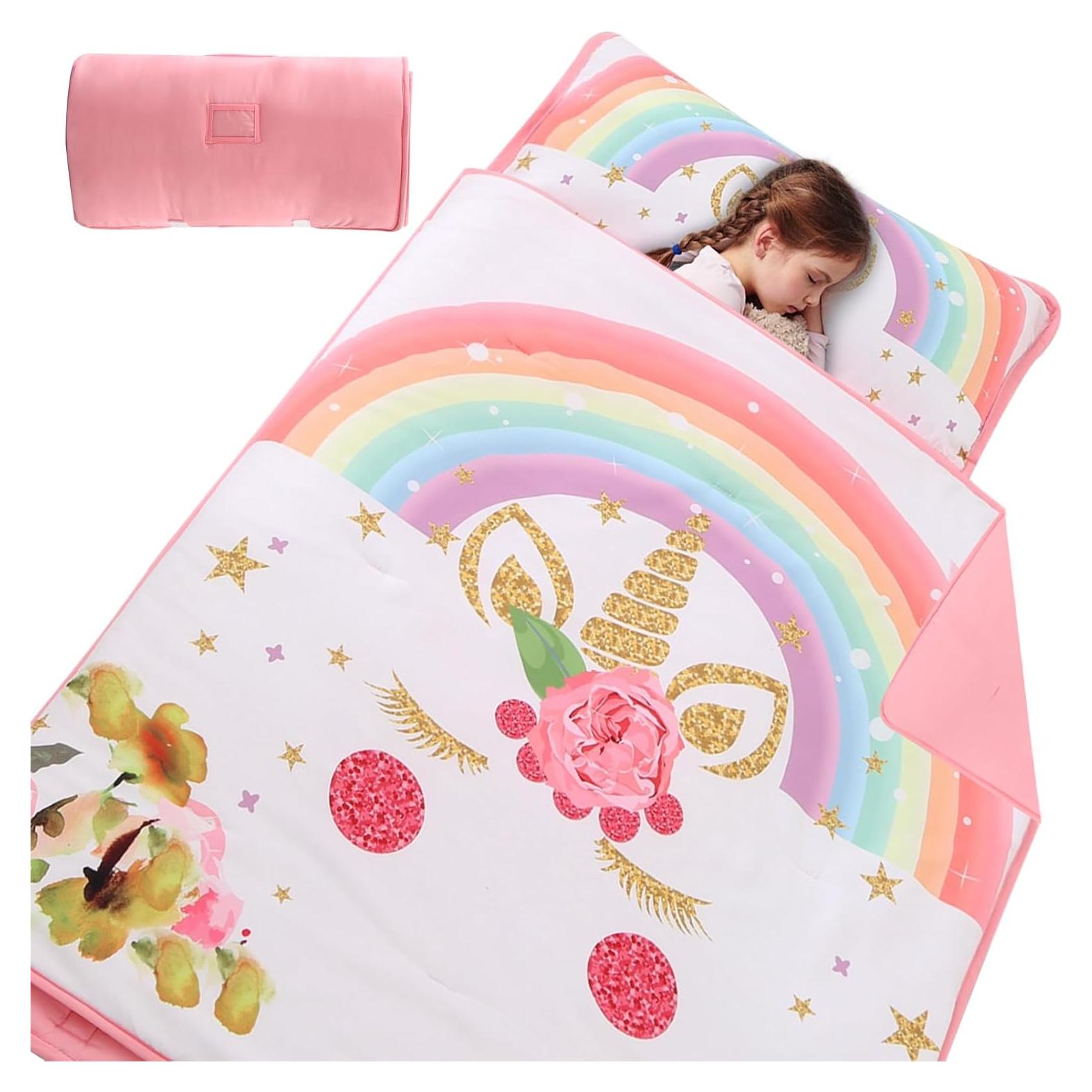 Colchoneta para Siesta Wowelife Rosa Unicornio 127x51 cm