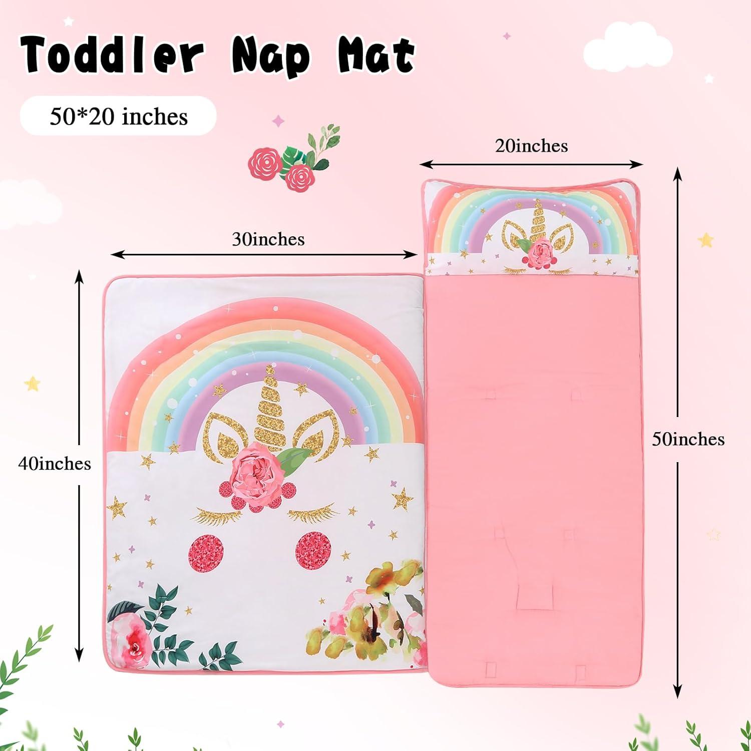 Colchoneta para Siesta Wowelife Rosa Unicornio 127x51 cm