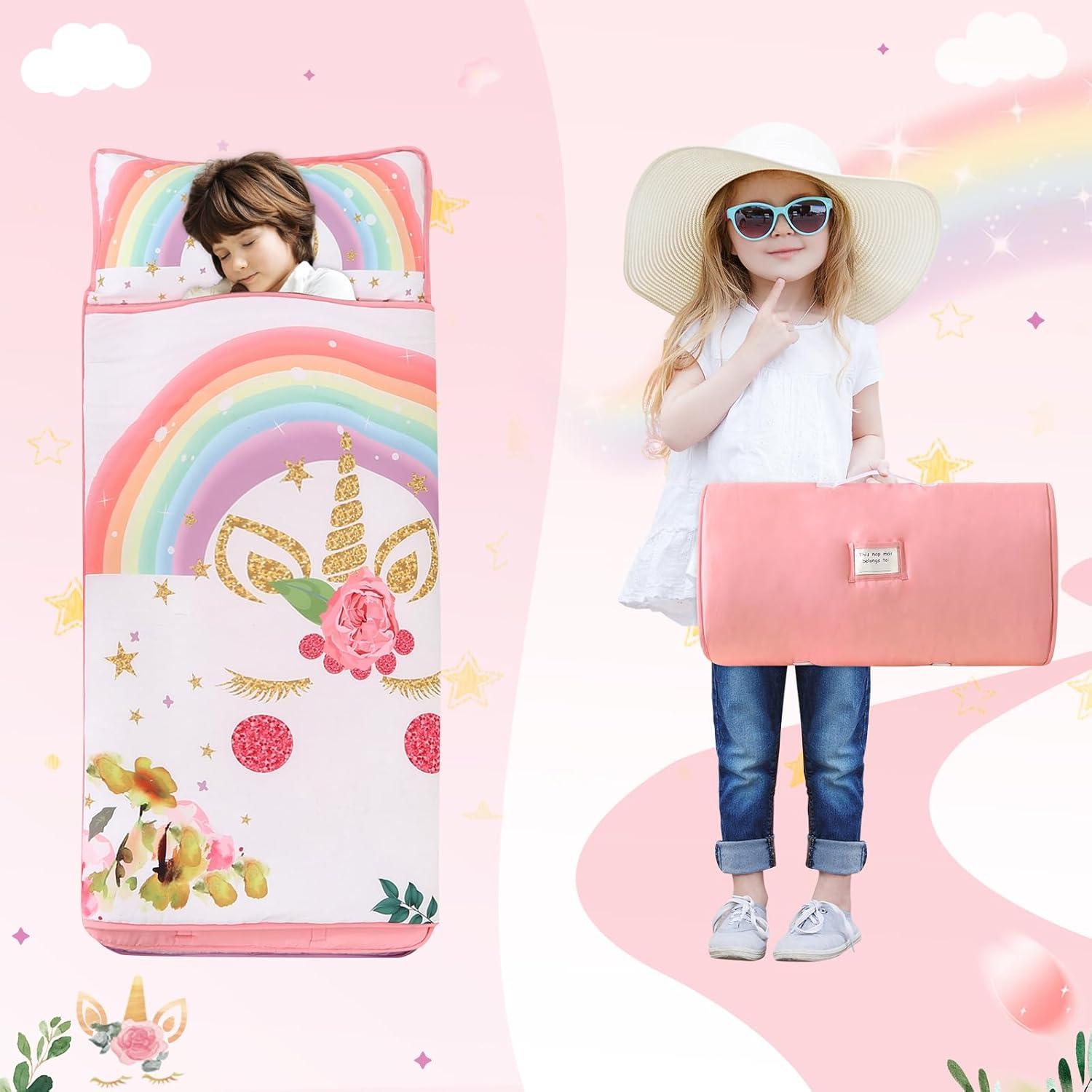 Colchoneta para Siesta Wowelife Rosa Unicornio 127x51 cm