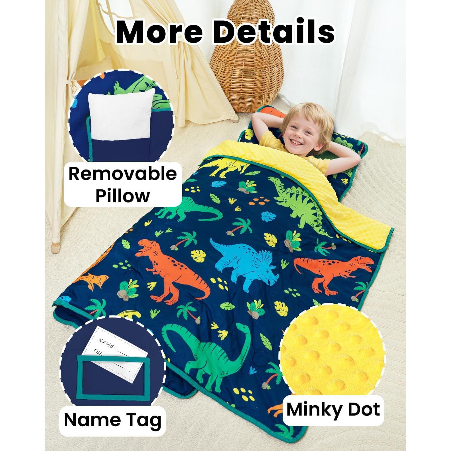 Esterilla de Siesta Primlect para Niños 139.7x55.9cm Dinosaurio Azul