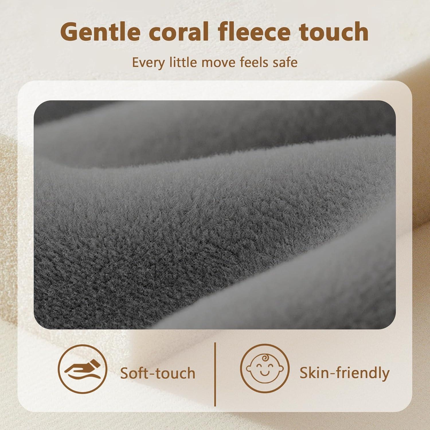 Alfombra de Juego para Bebés Floisdace 127x127 cm Antideslizante