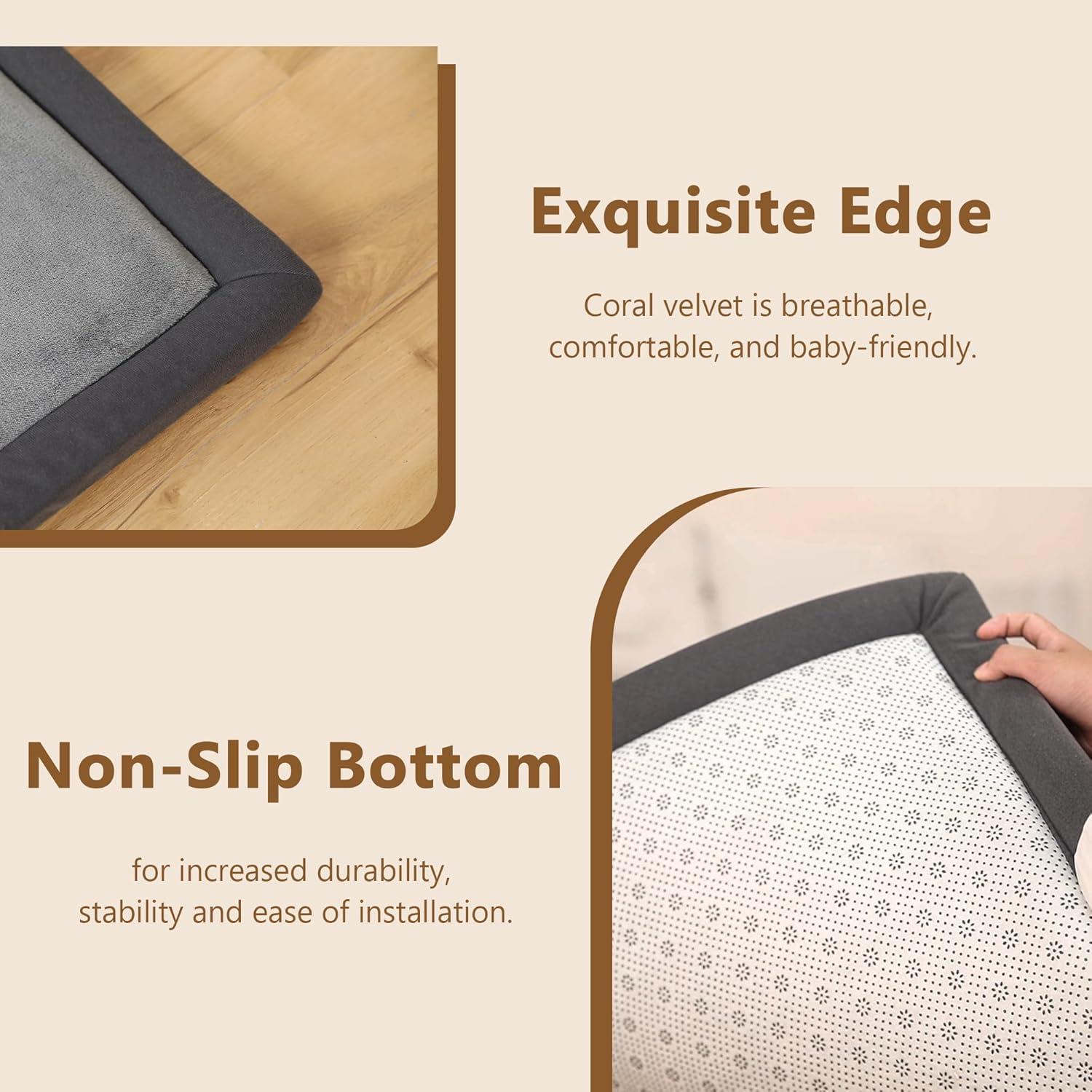 Alfombra de Juego para Bebés Floisdace 127x127 cm Antideslizante