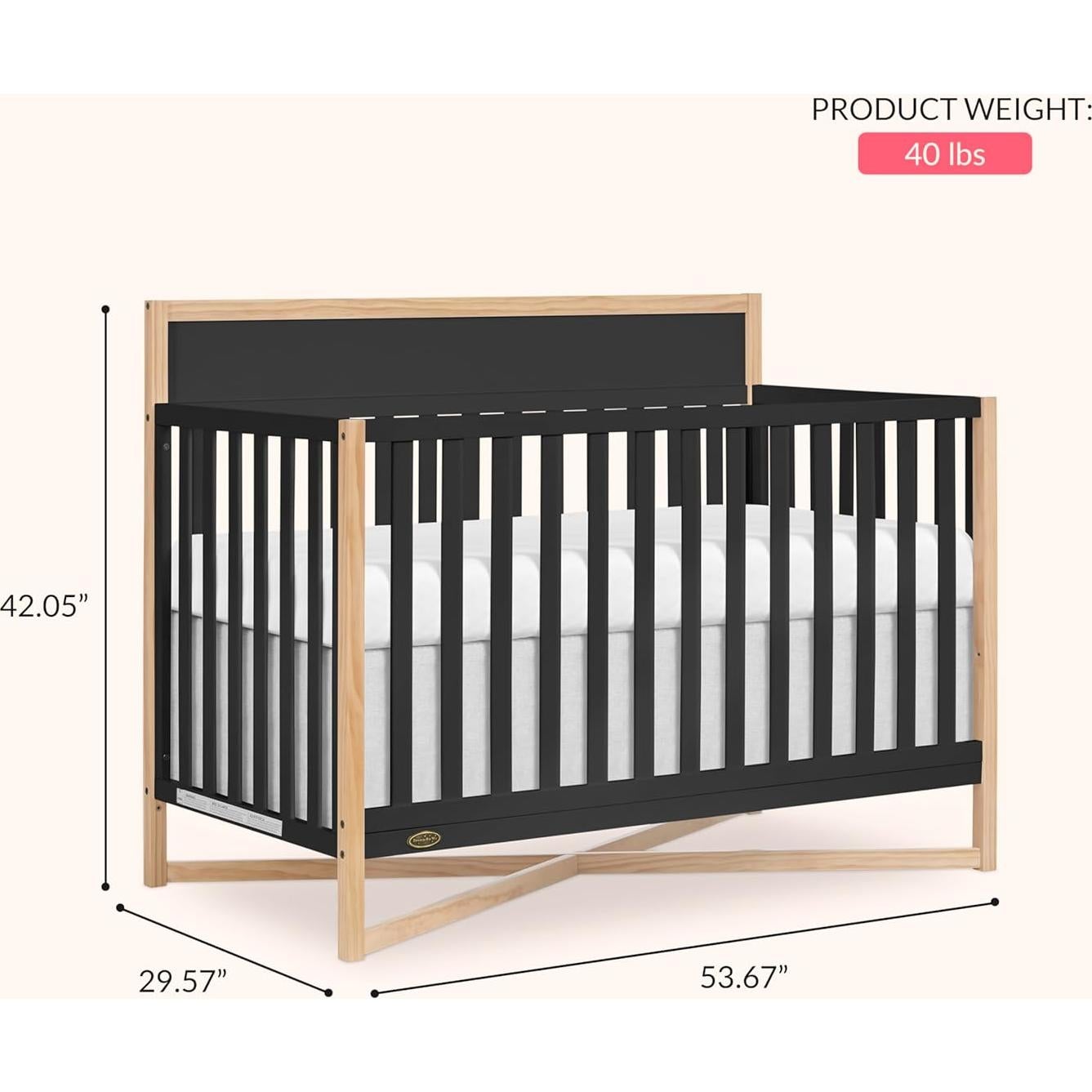 Cuna Convertible Dream On Me Owen 5-en-1 Negro Mate