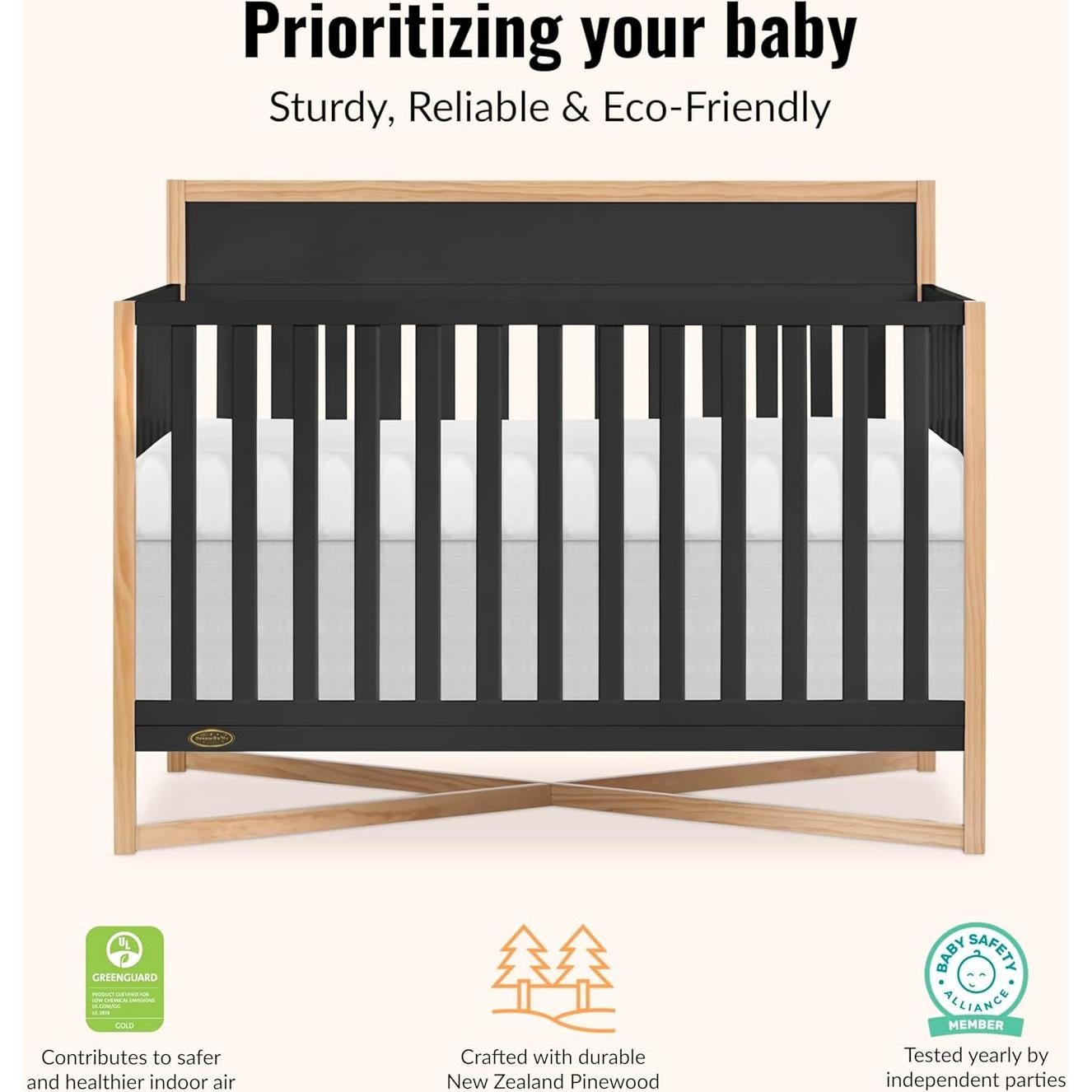 Cuna Convertible Dream On Me Owen 5-en-1 Negro Mate