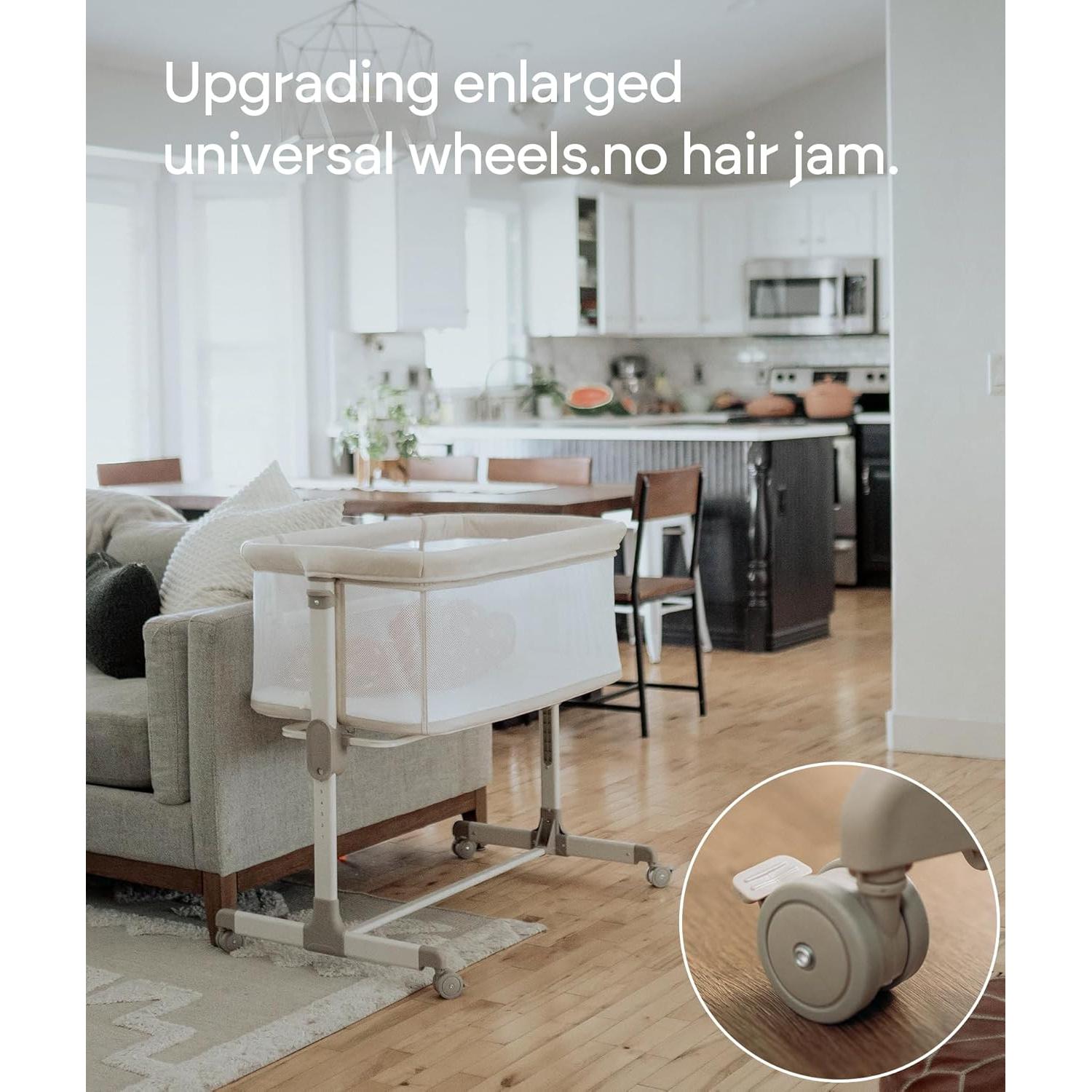 Cuna lateral Fodoss para bebés ajustable 54-67 cm Beige