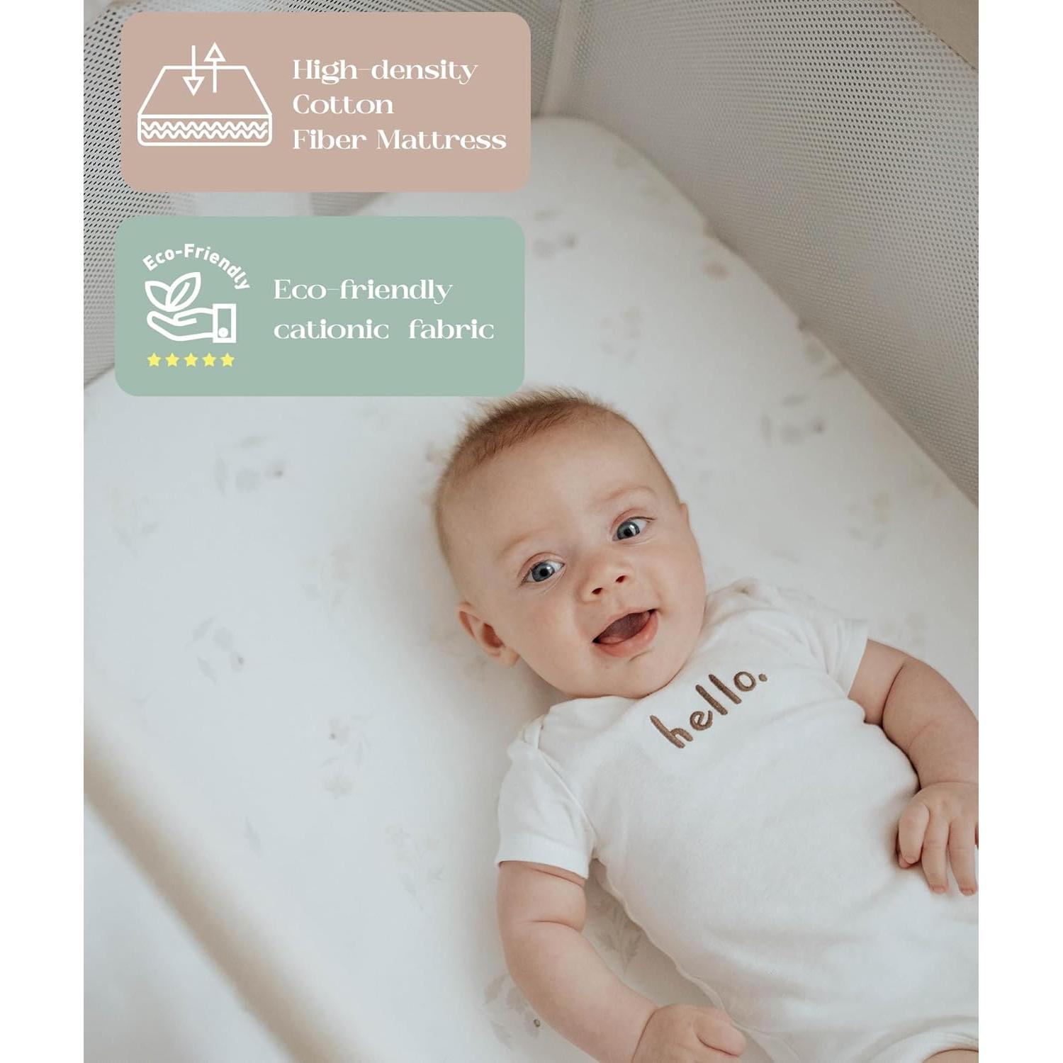 Cuna lateral Fodoss para bebés ajustable 54-67 cm Beige