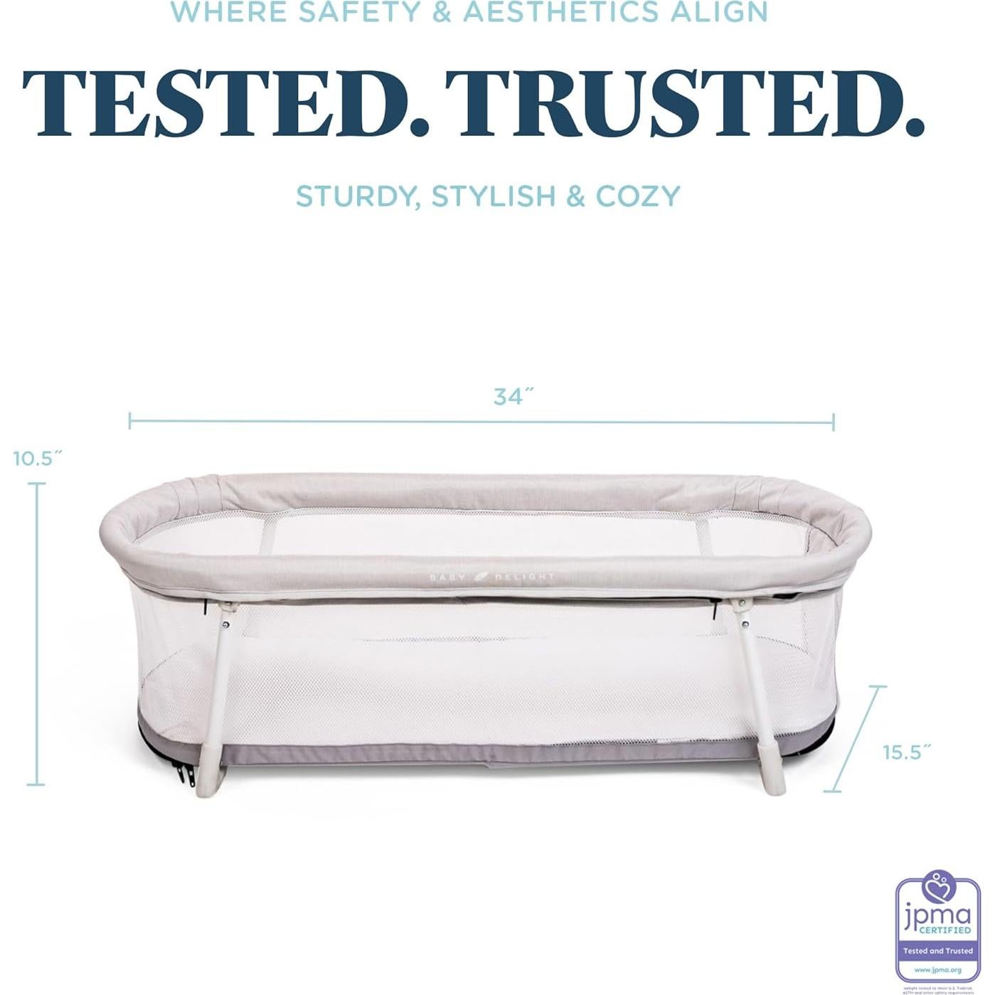 Cuna Portátil Snuggle Nest Baby Delight para Bebés 0-5 Meses