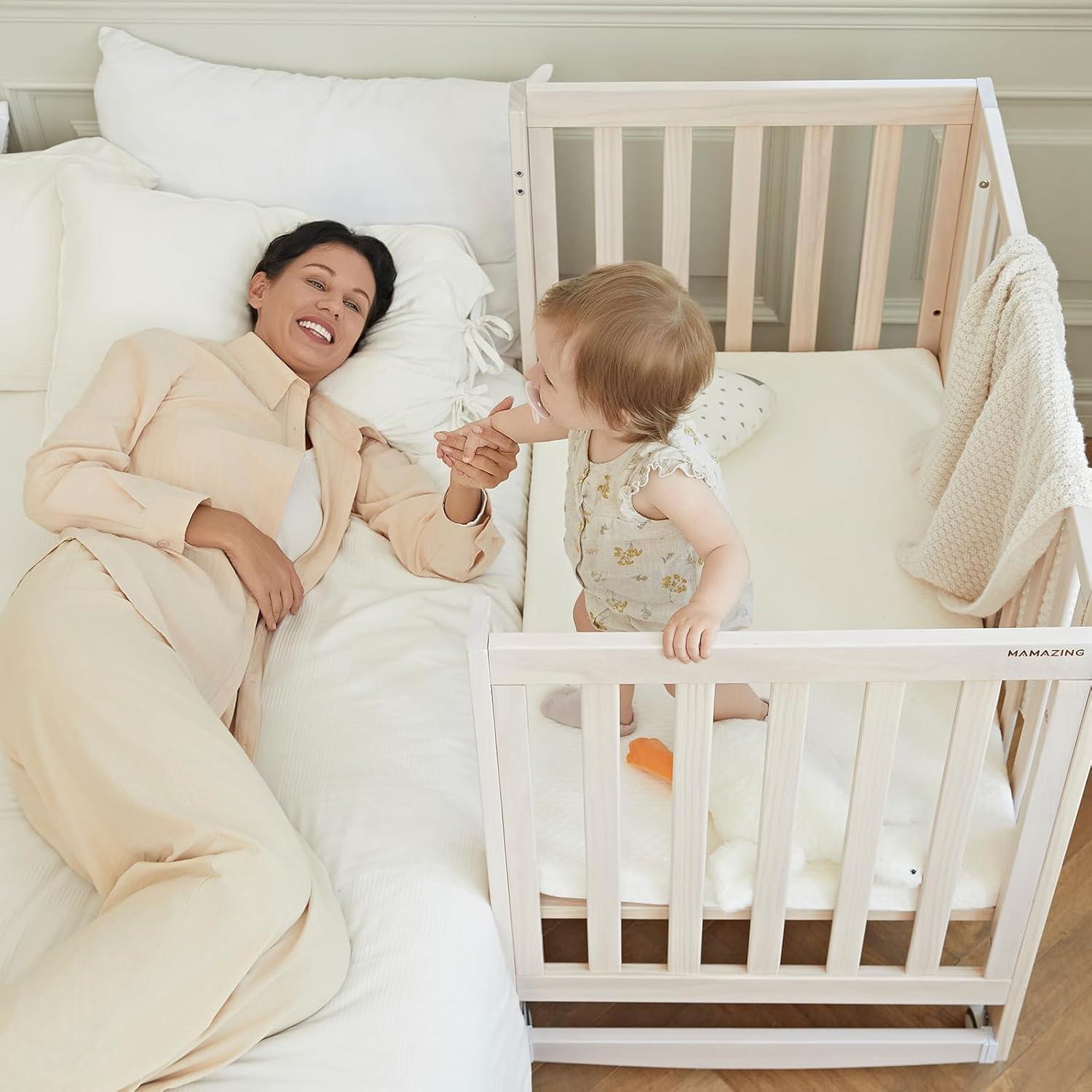 Cuna Convertible 6 en 1 Mamazing EvoNest Beige Madera