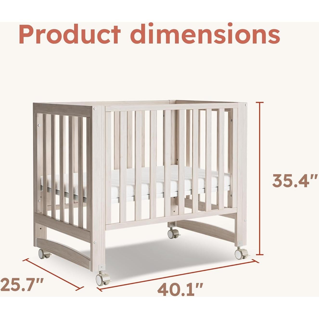 Cuna Convertible 6 en 1 Mamazing EvoNest Beige Madera