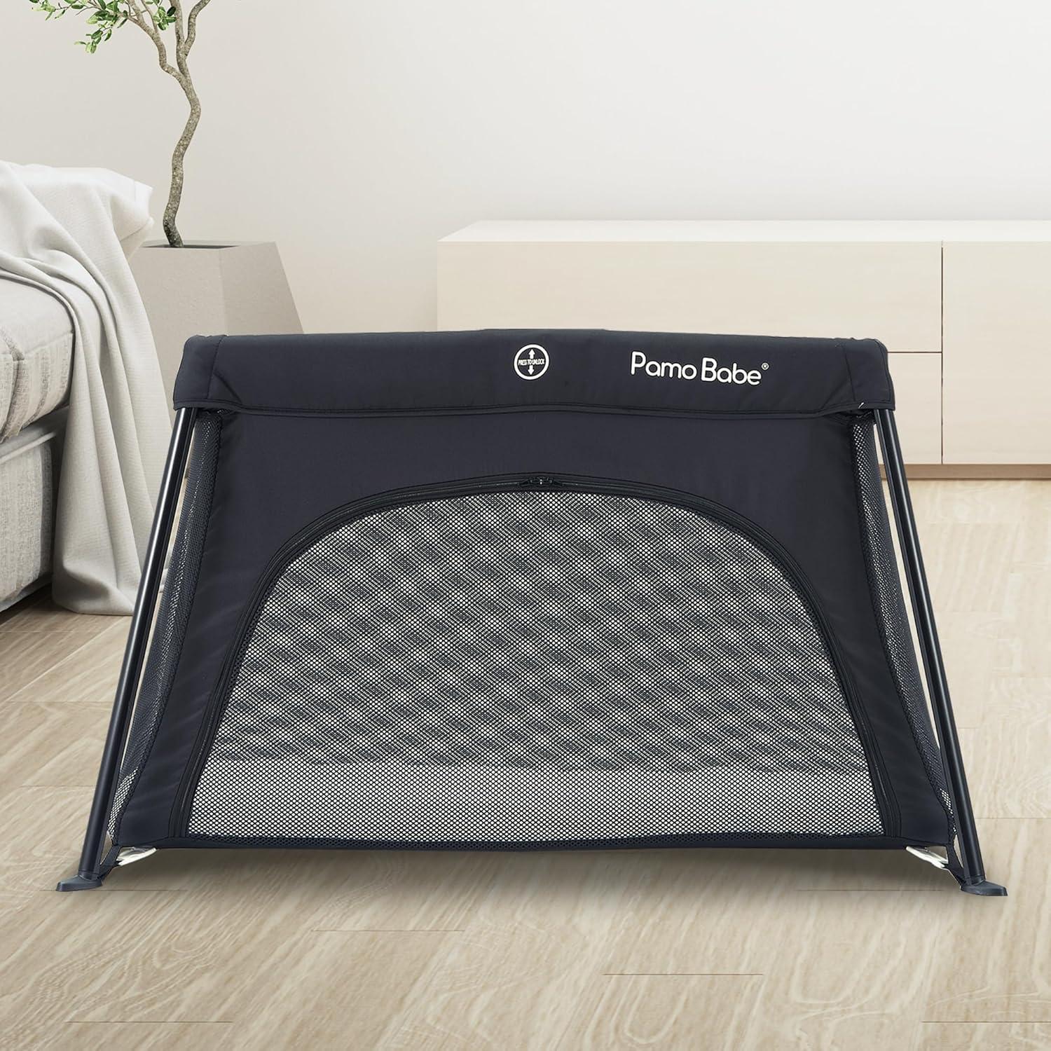 Cuna de viaje Pamo Babe ligera con colchón y malla transpirable