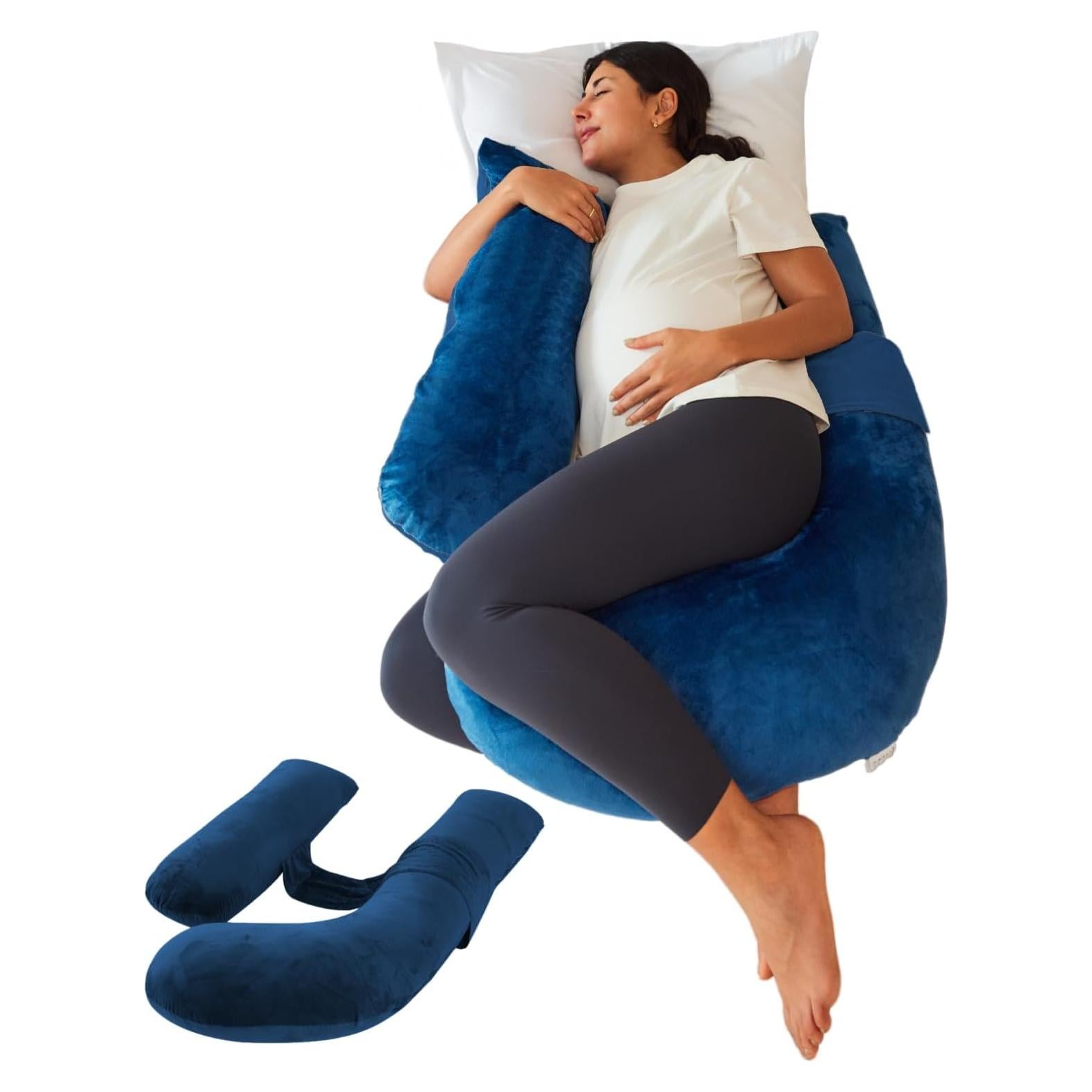 Cojín de Embarazo YZCCtixi Grande Azul Oscuro Soporte Completo